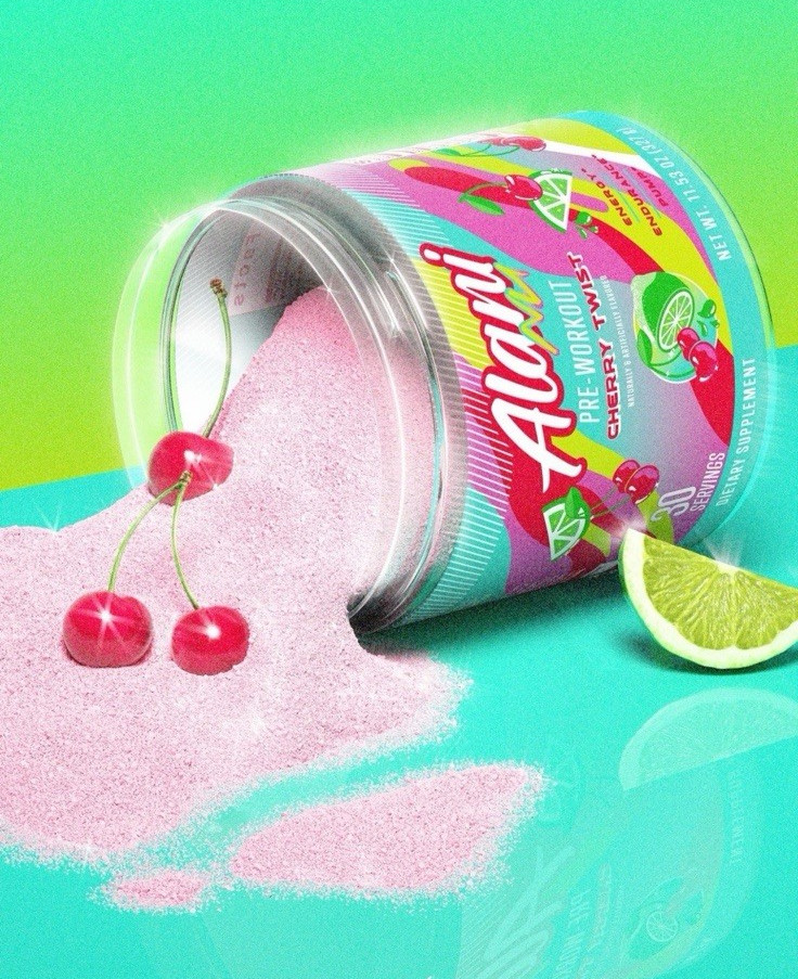 Alani Nu Pre Workout Powder Cherry Twist Sugar Free 200mg 3 Containers New
