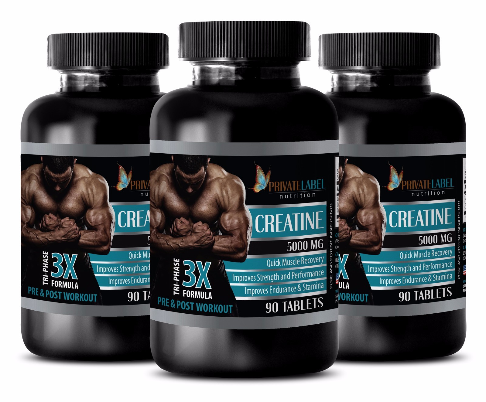 Monohydrate Creatine – CREATINE TRI-PHASE 3X 5000mg – Increased Work Output 3B