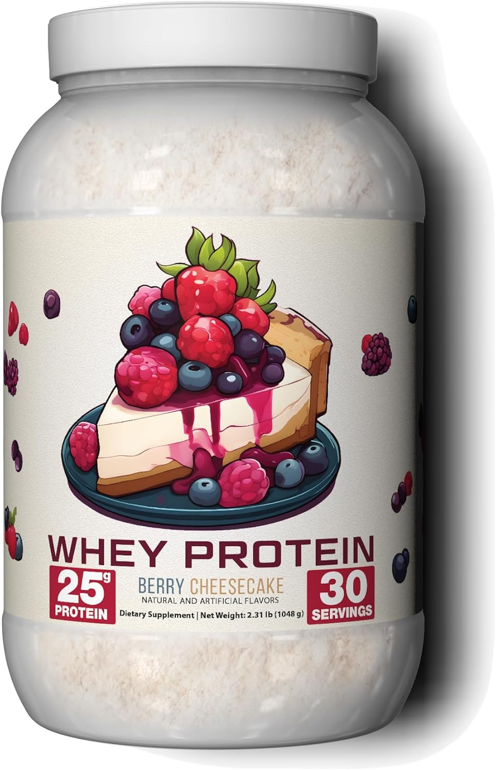 Ekkovision Protein Powder Berry Cheesecake 30 Servings 25g Whey High Protein