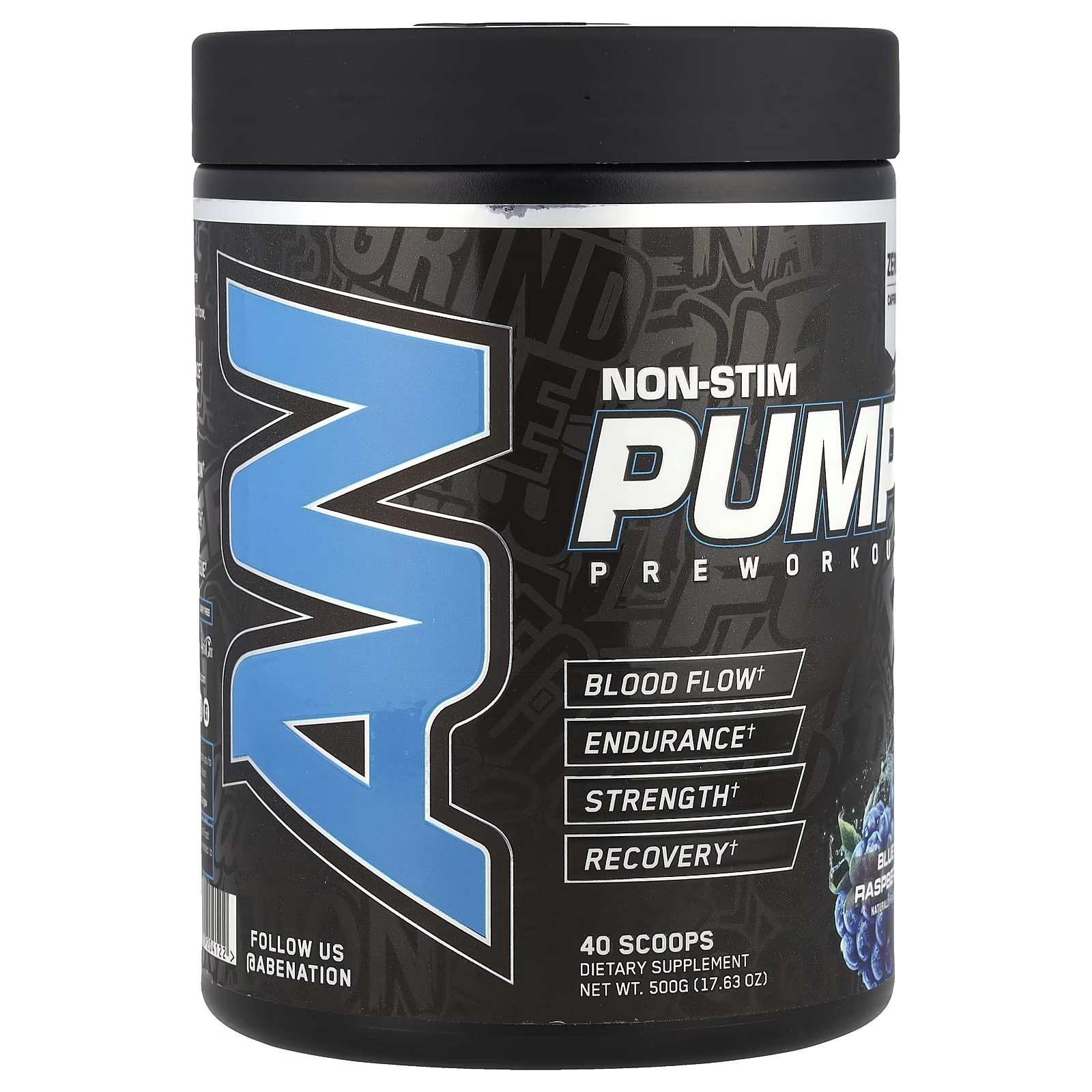 Zero Stim Pre-Workout for Explosive Focus, Energy, and Muscle Pumps | Blue Razz