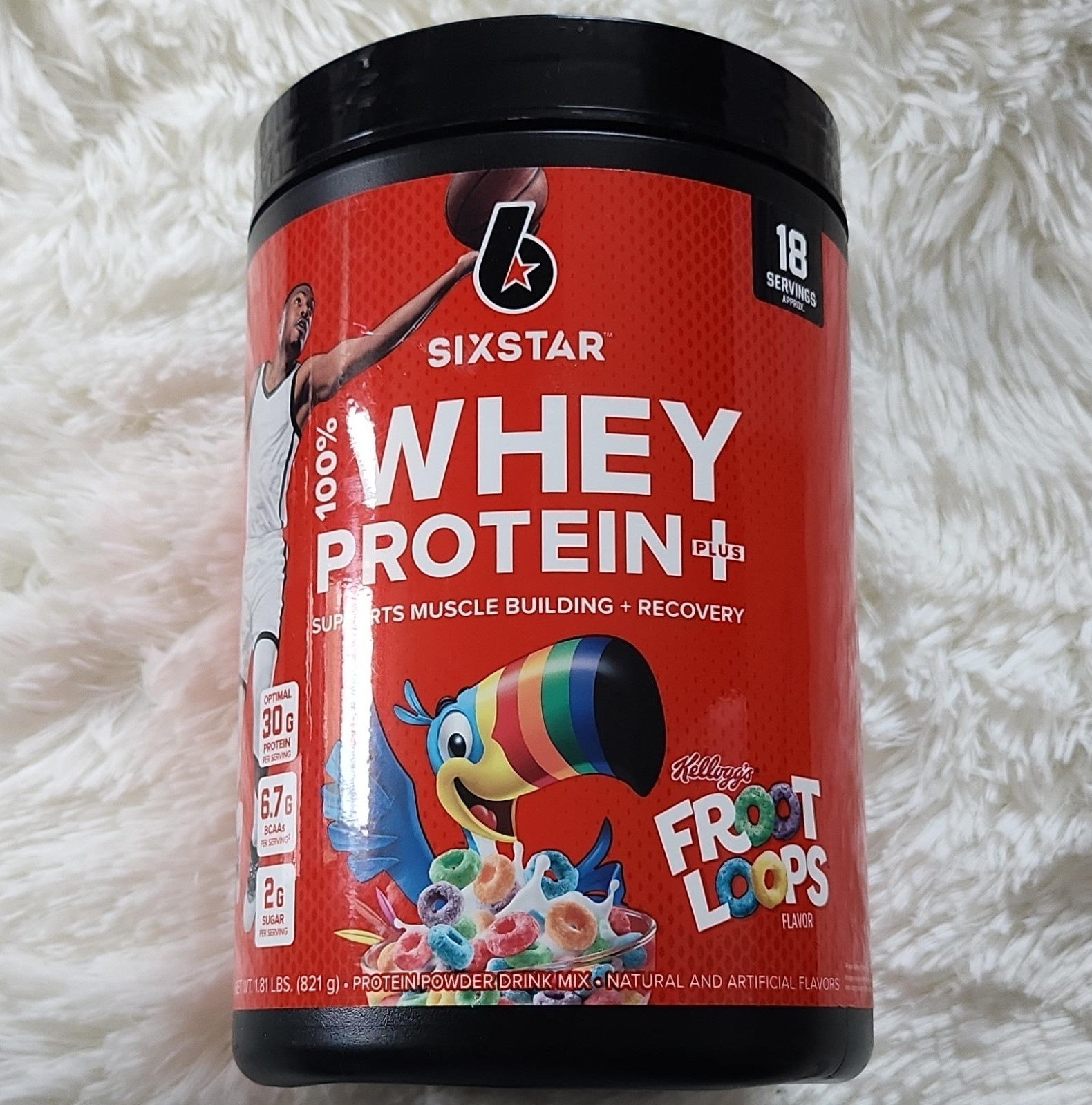 Six Star 100% Whey Protein Plus Powder Froot Loops, High Protein 1.81 lb