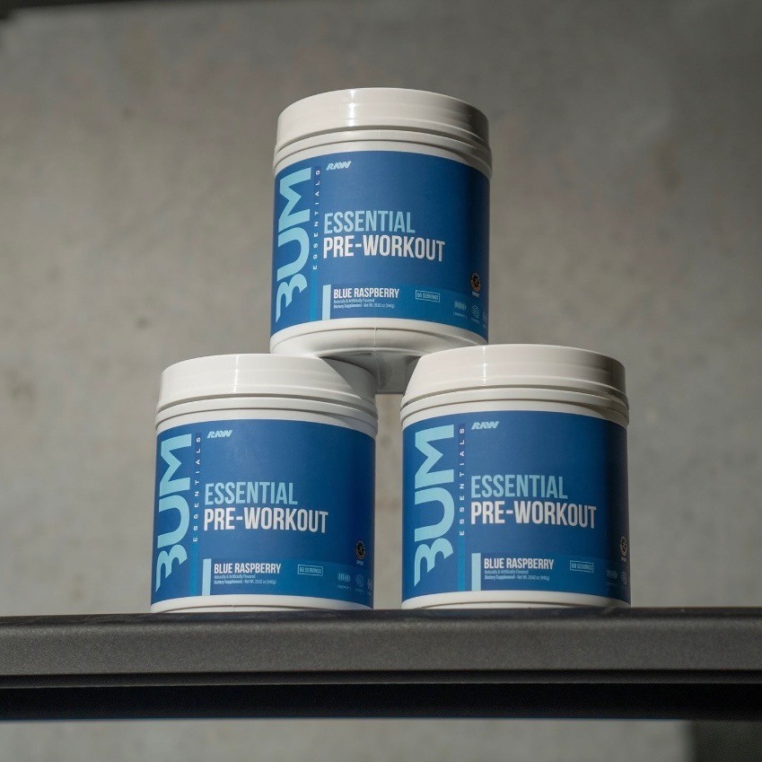 RAW Nutrition CBUM Essential Pre Workout Blue Raspberry 1.78 lb Energy Focus