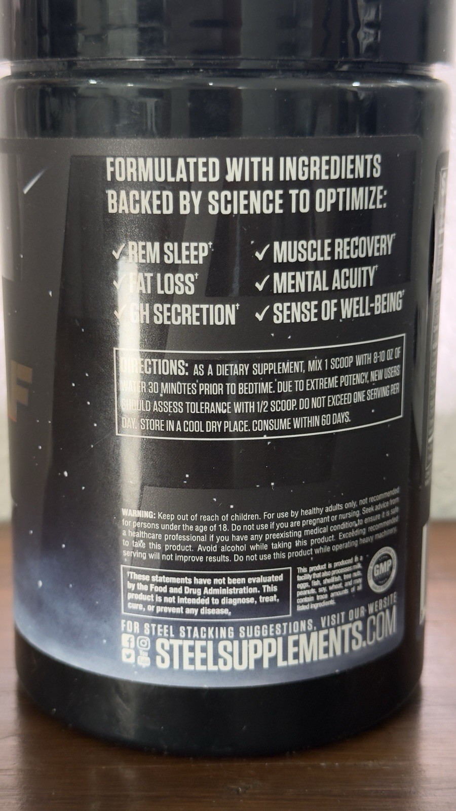STEEL RESTED-AF. Lemon Ginger. 30 Servings.