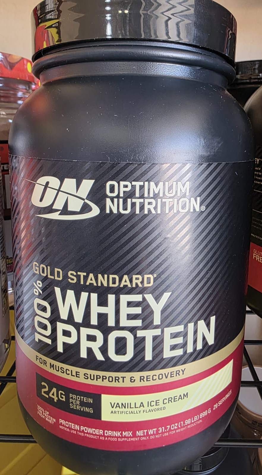 Optimum Nutrition Gold Standard 100% Whey Protein Vanilla Ice Cream, 2 lb