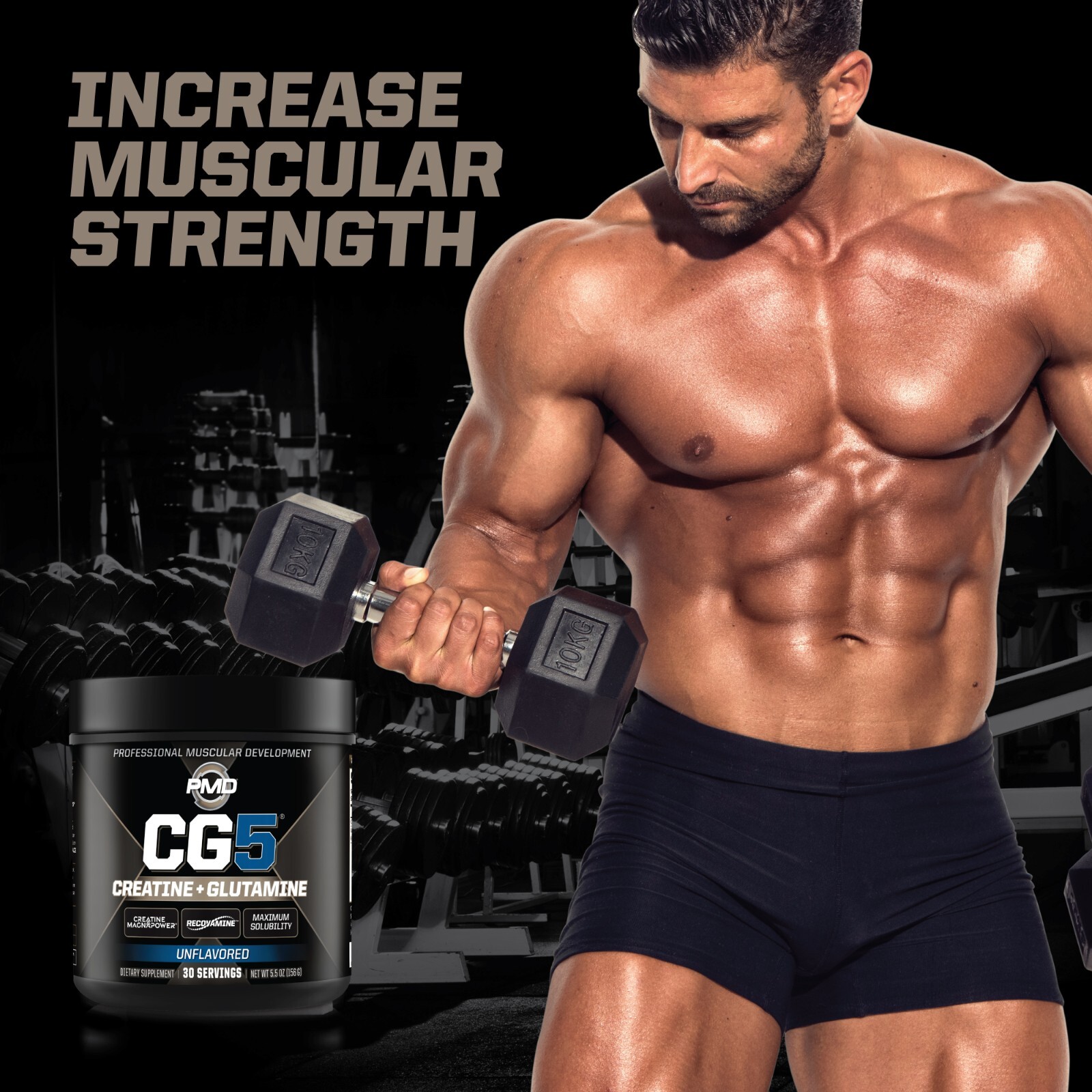 CG5 – Creatine/Glutamine Powder – Strength, Power & Recovery-Unflavored 30 serve