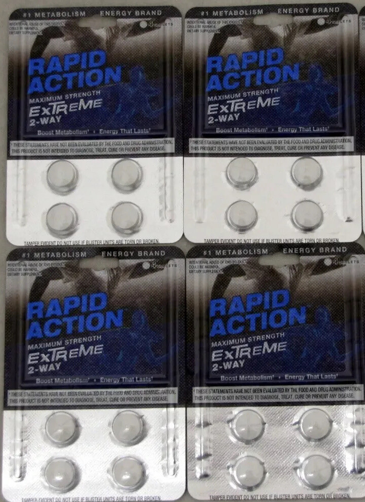 Two Way 2 Way Rapid Action Extreme Energy Metabolism 4ct 16 pills FREE SHIP