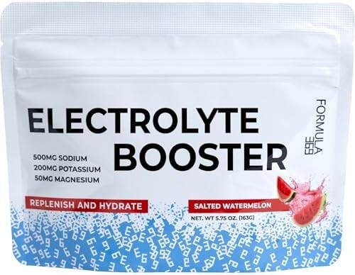 Electrolyte Booster Salty Watermelon 50 Servings for Daily Hydration, Exercise,