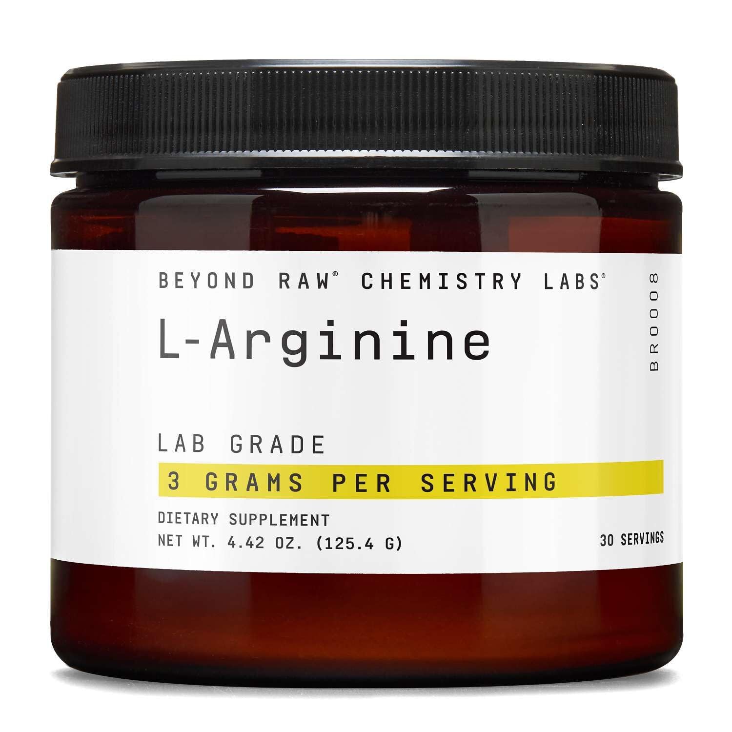 BEYOND RAW Chemistry Labs L-Arginine Powder, Fuels 4.42 Ounce (Pack of 1)