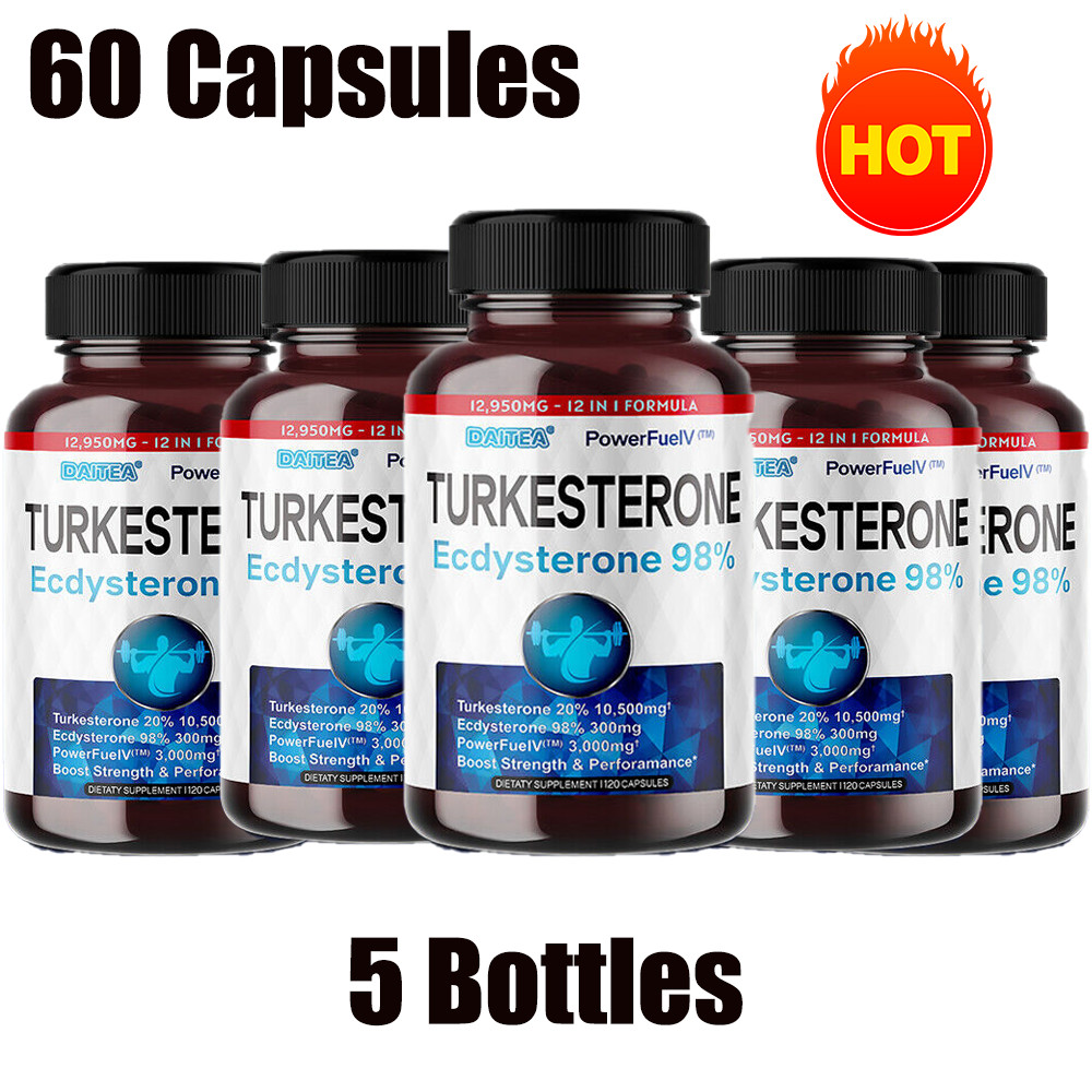 5 X Turkesterone 98% Ecdysterone- Supports Energy And Performance, Muscle Health