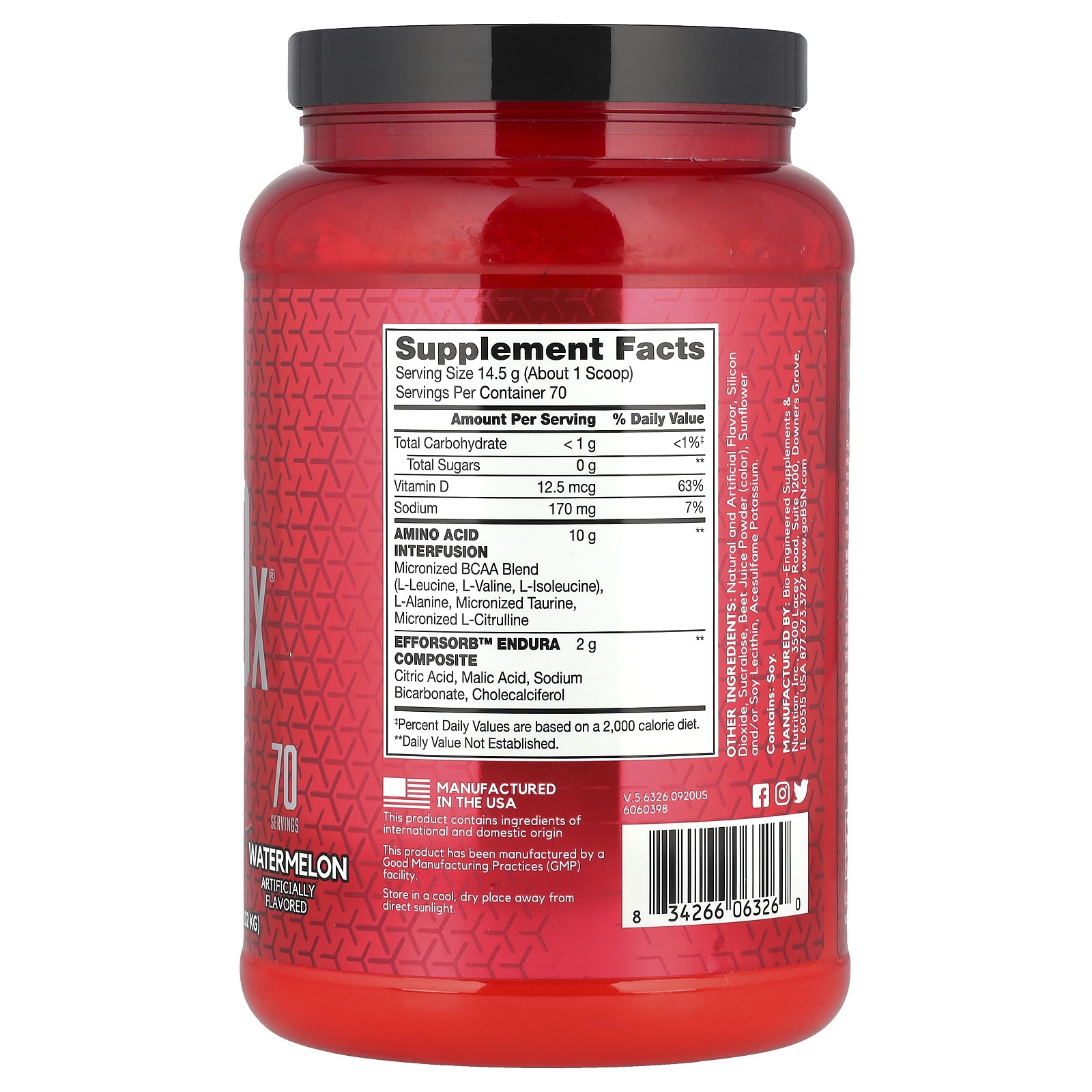 AminoX, Endurance & Recovery, Watermelon, 2.24 lb (1.02 kg)
