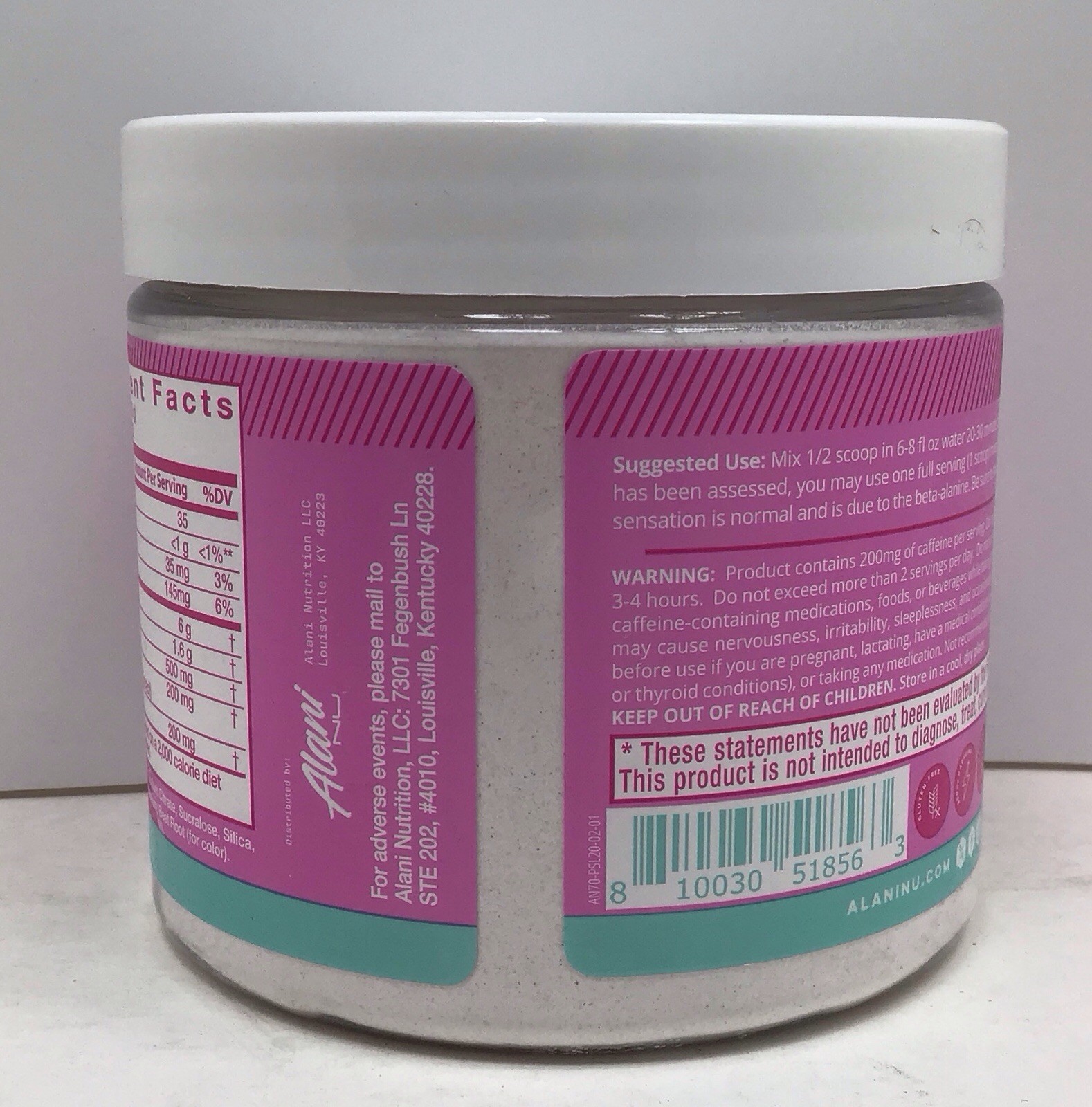 2X ALANI NU PRE-WORKOUT PINK SLUSH 20 SERVINGS EACH EXP 02/2027+ SEALED