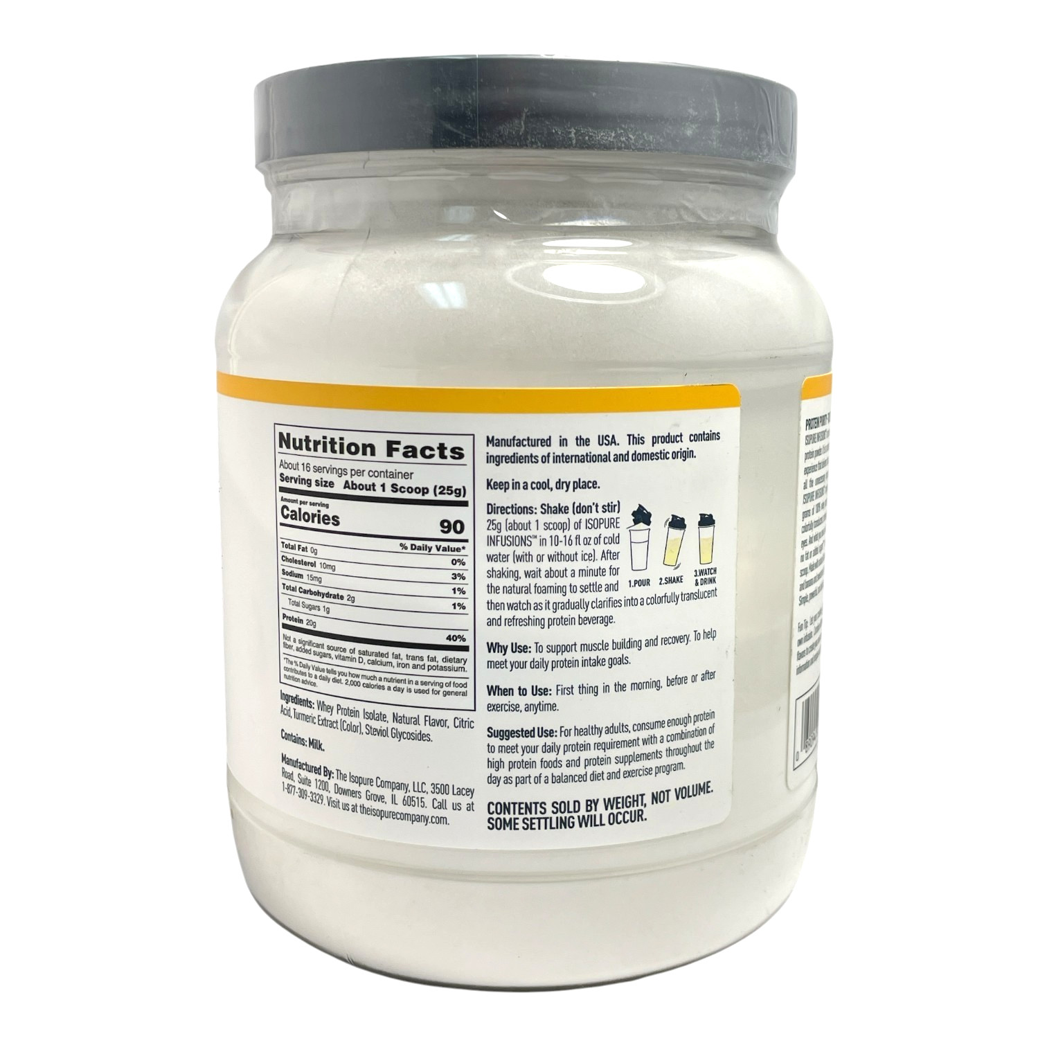 Isopure Protein Powder -Pineapple Orange Banana- 20g Protein 14.1oz./400g New
