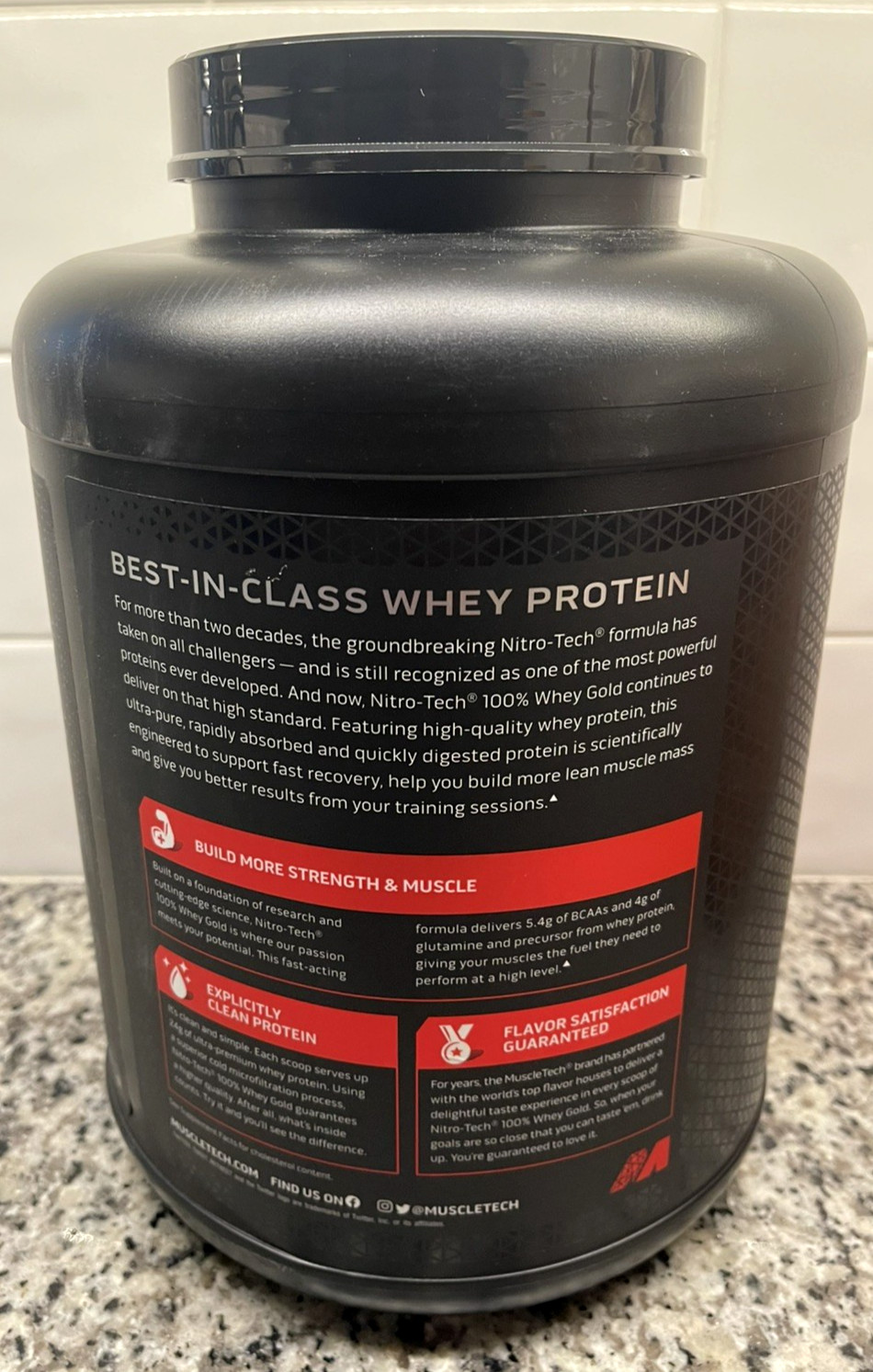 Muscletech Nitro Tech 100% Whey French Vanilla Cream Expires 10-11-26 Fast Ship