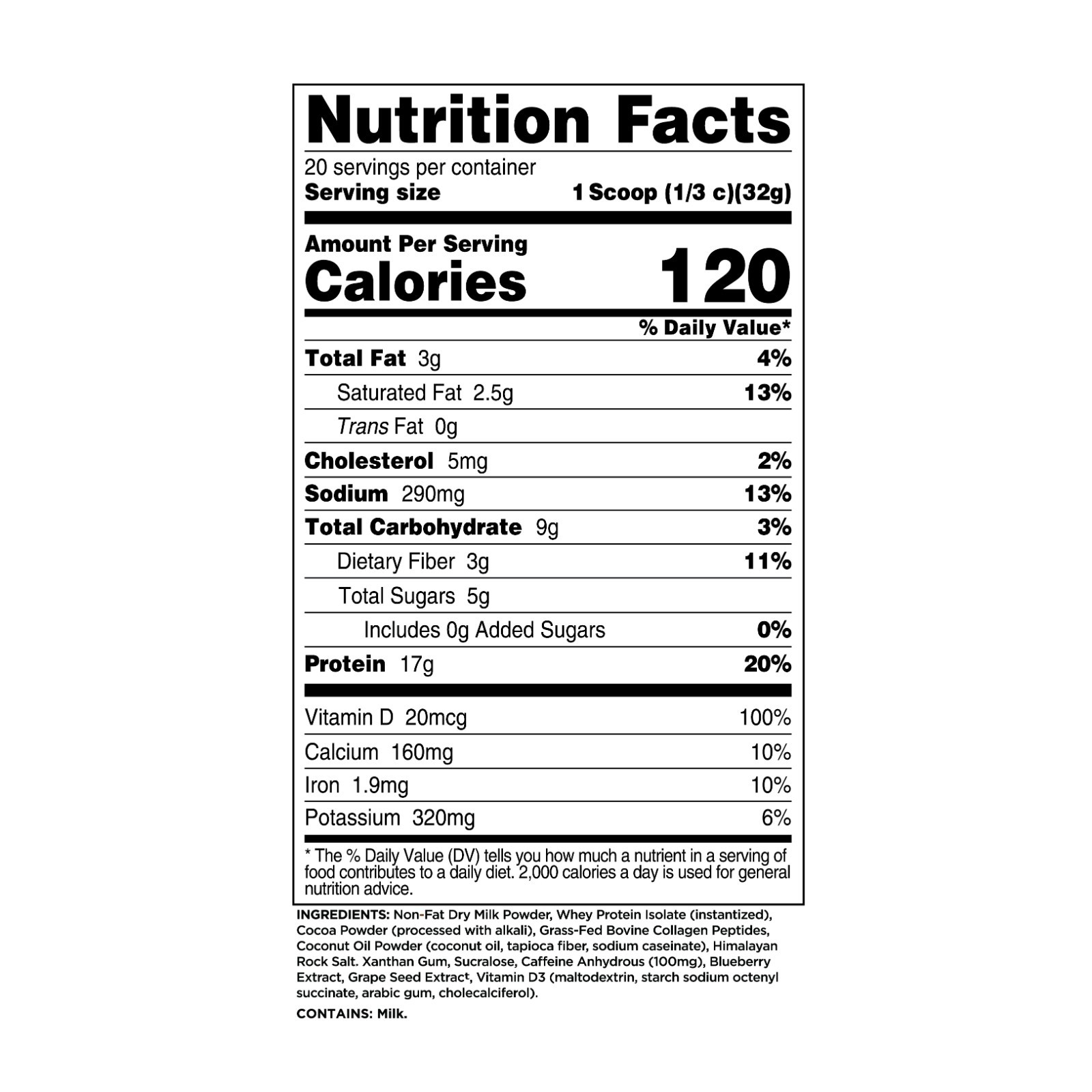 Perk Energy + Extra Protein (1.5 LB) Dutch Hot Cocoa, 20 Servings