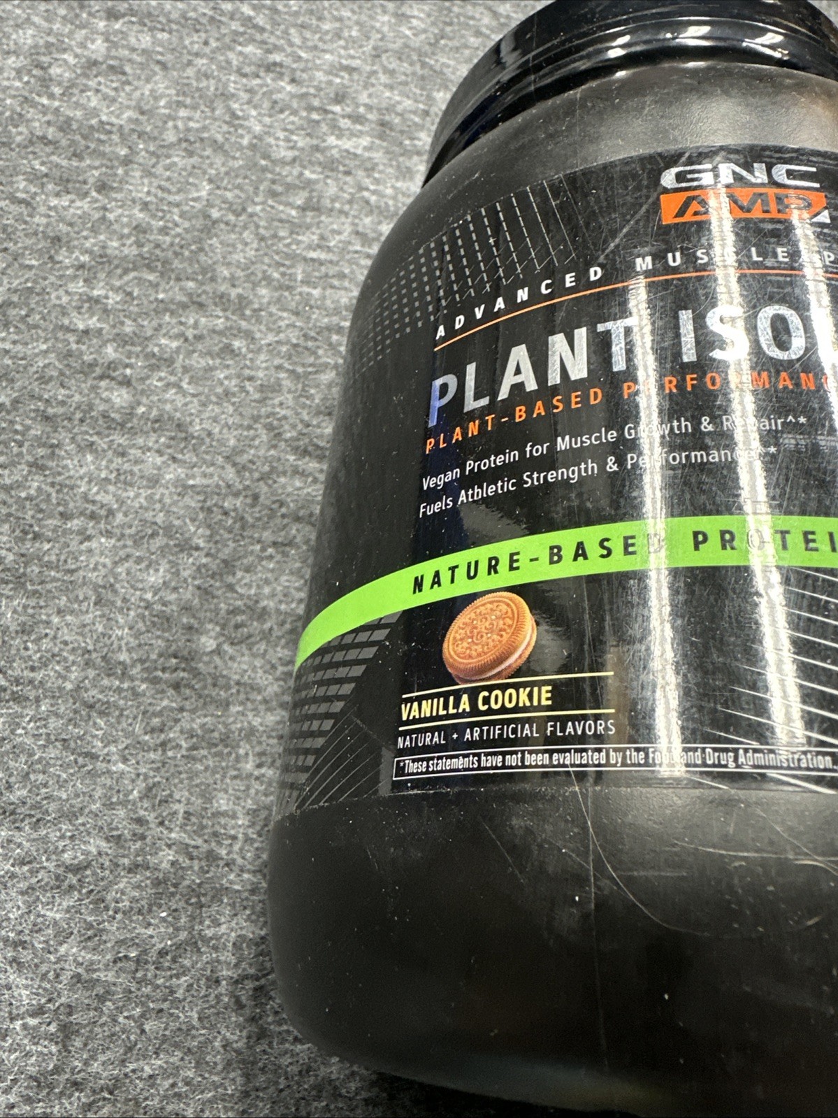 GNC Amp Plant Isolate Protein 28 Servings Vanilla Cookie 1.97 lbs EXP 8/26