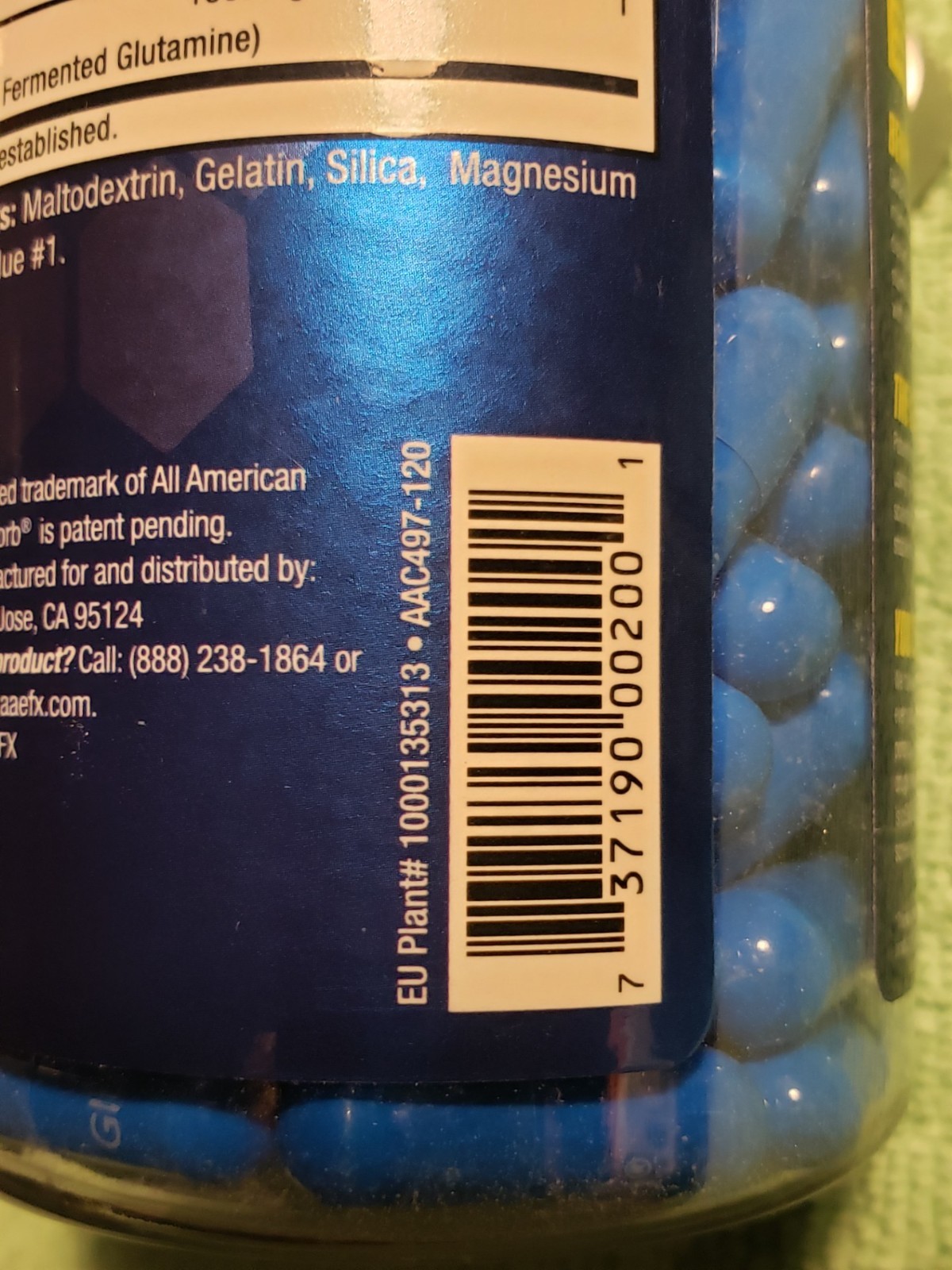 EFX Sports – GLUTAZORB Amino EFP – 120 Capsules / 60 Servings – Exp 10/2026