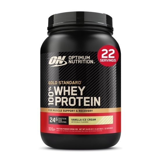 Optimum Nutrition Gold Standard 100% Whey Protein Powder Vanilla,22, 2 Pack