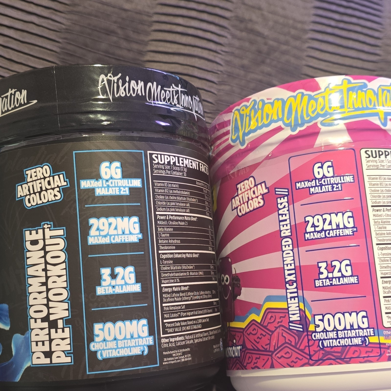 2 VMI Sports KXR Stacked Pre-Workout Powder Grape L-Citrulline Caffeine 30 Serv