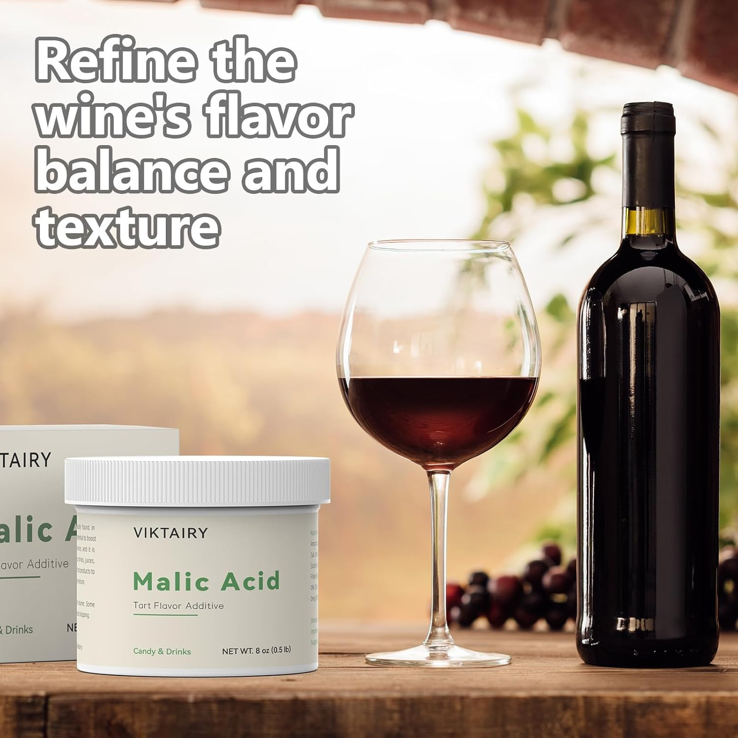 2.5 LB Malic Acid, Food Grade Malic Acid Powder Tart Flavor for Making Sour Cand
