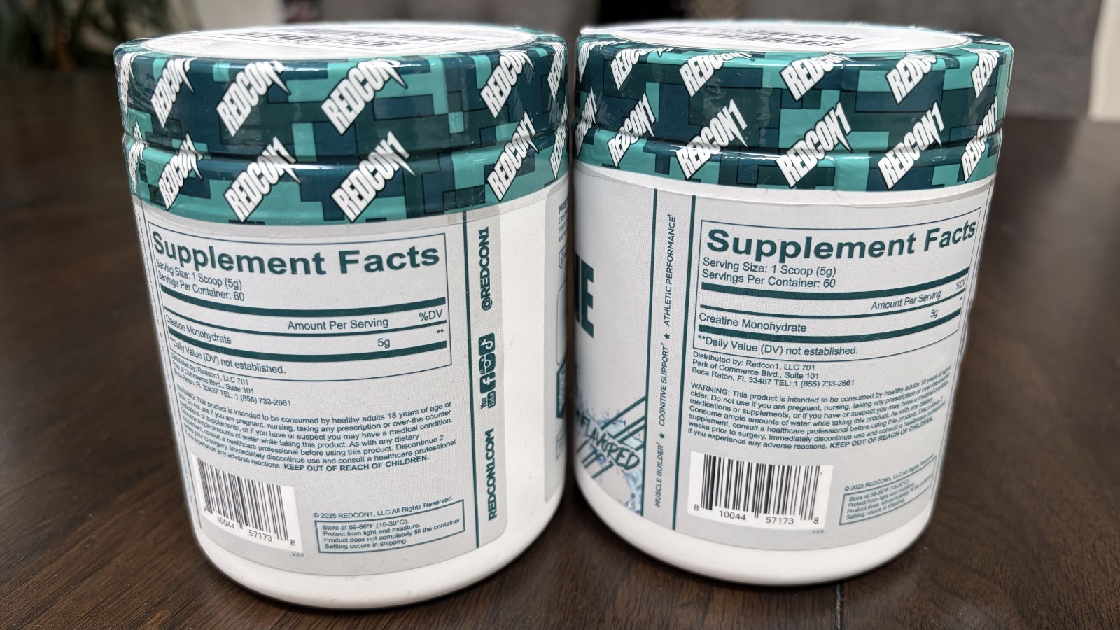 Lot Of 2 REDCON1 CREATINE MONOHYDRATE 60 Servings 10.58oz EXP 11/2027