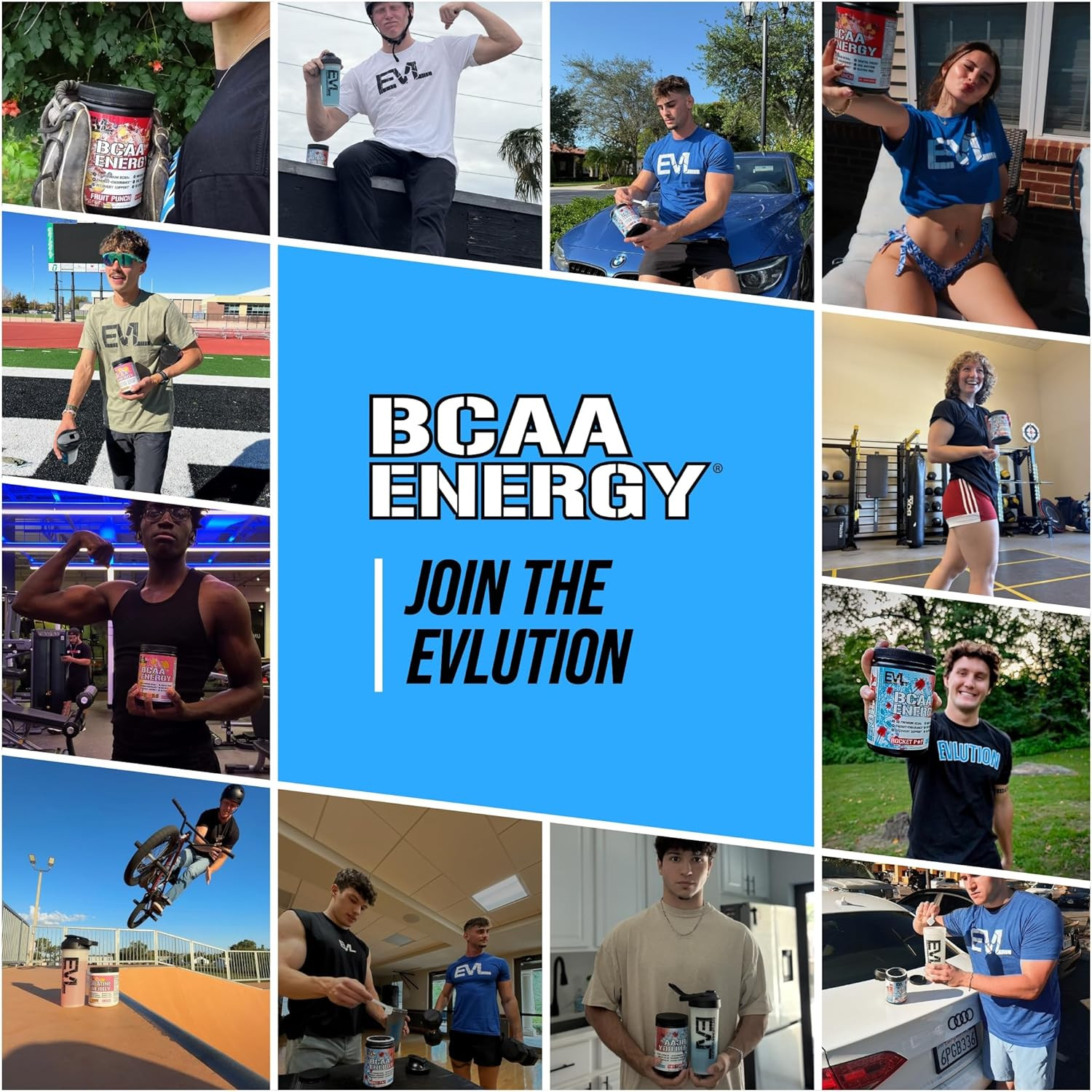 EVL Bcaas Amino Acids Powder – BCAA Energy Pre Workout Powder for Muscle Recover