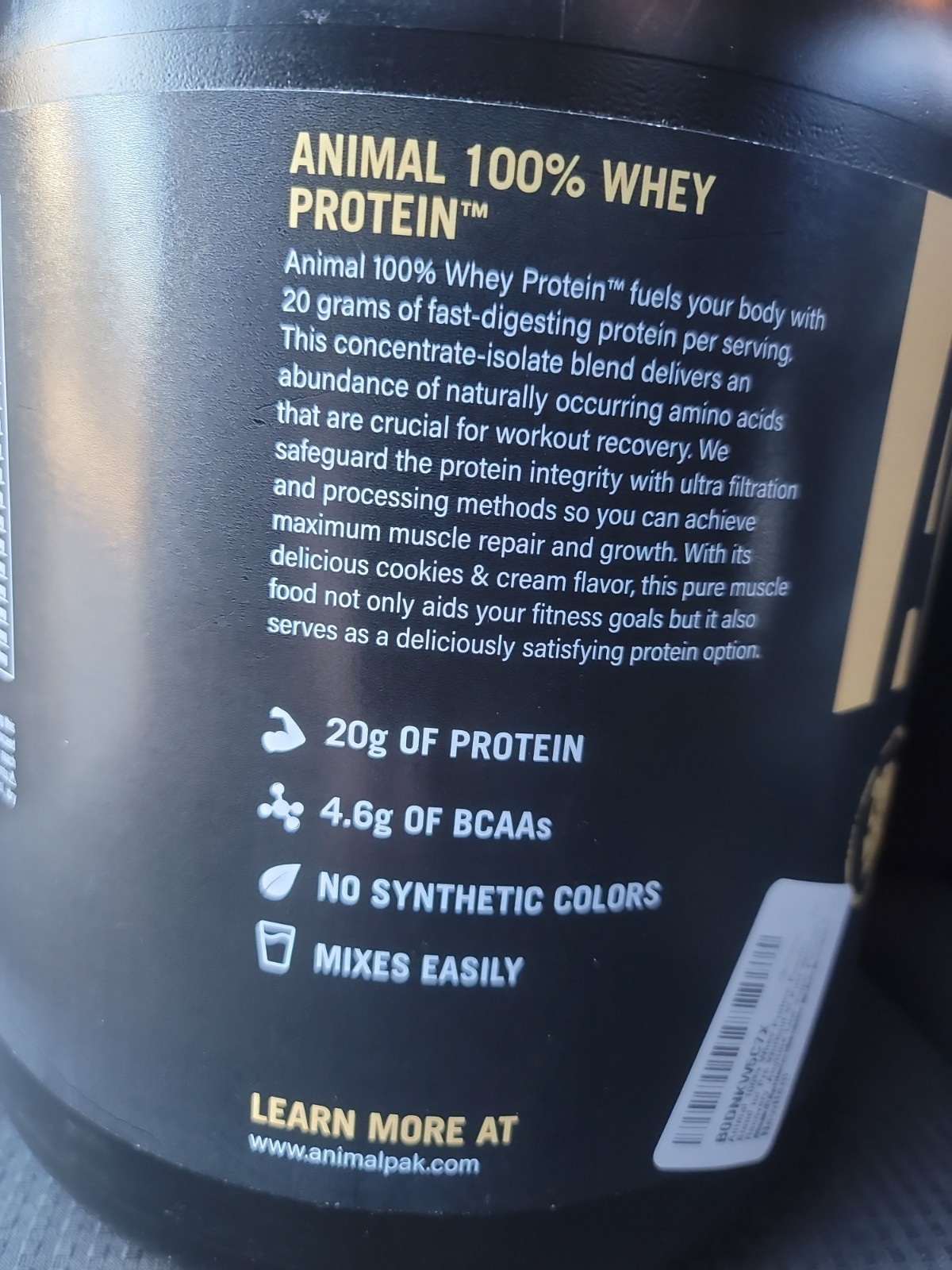 100% Whey Protein™ Powder, Cookies & Cream, 4 lb (1.81 kg)