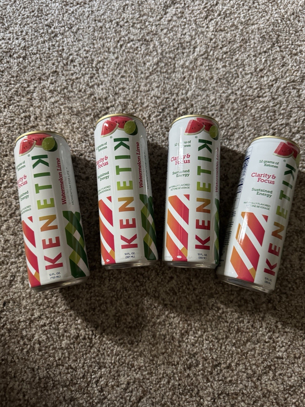 Kenetik Sparkling Ketone Beverage Variety Pack 12 fl oz Zero Sugar Caffeine 7pk