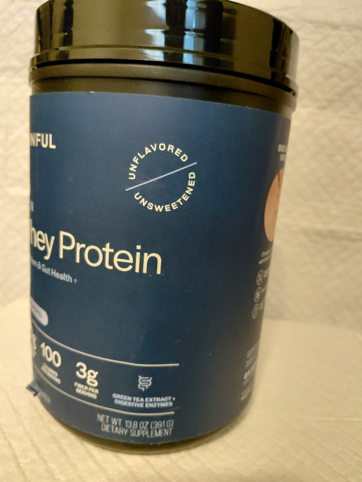Gainful Lean Whey Protein Powder Unflavored Unsweetened 20g Gluten-Free 13.8oz