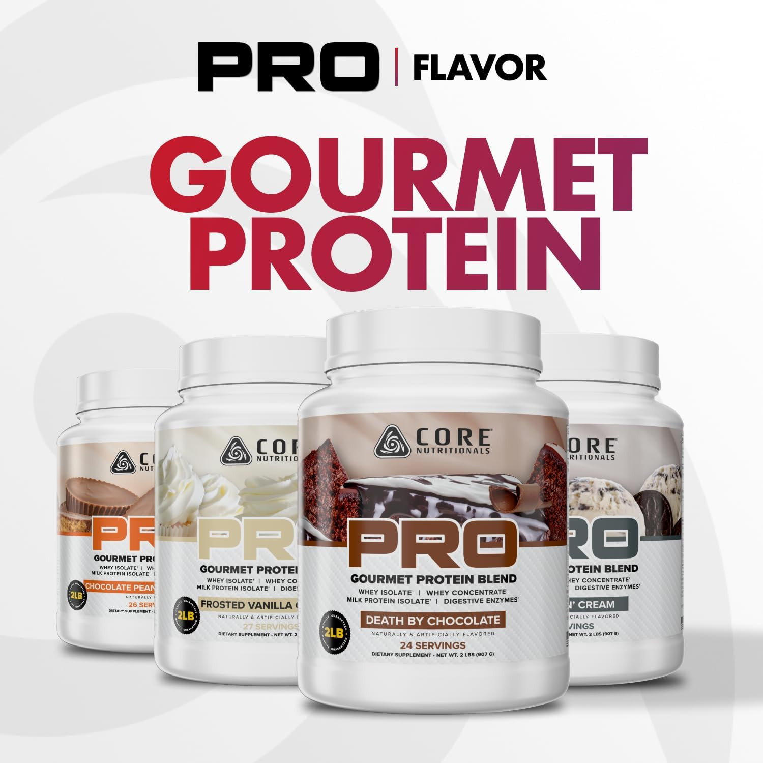 PRO Gourmet Protein Blend | Whey Protein Blend | with Mcts & Digestive Enzymes |
