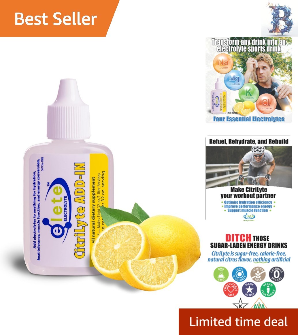 elete CitriLyte 24.6 mL Hydration Drops – Portable Lemon Electrolyte Solution