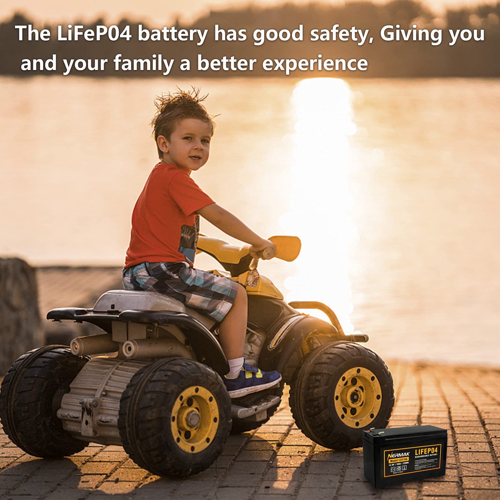 Nermak 2 Pack 12V 10Ah Lithium Ion LiFePO4 Deep Cycle Battery, 2000+ Cycles…