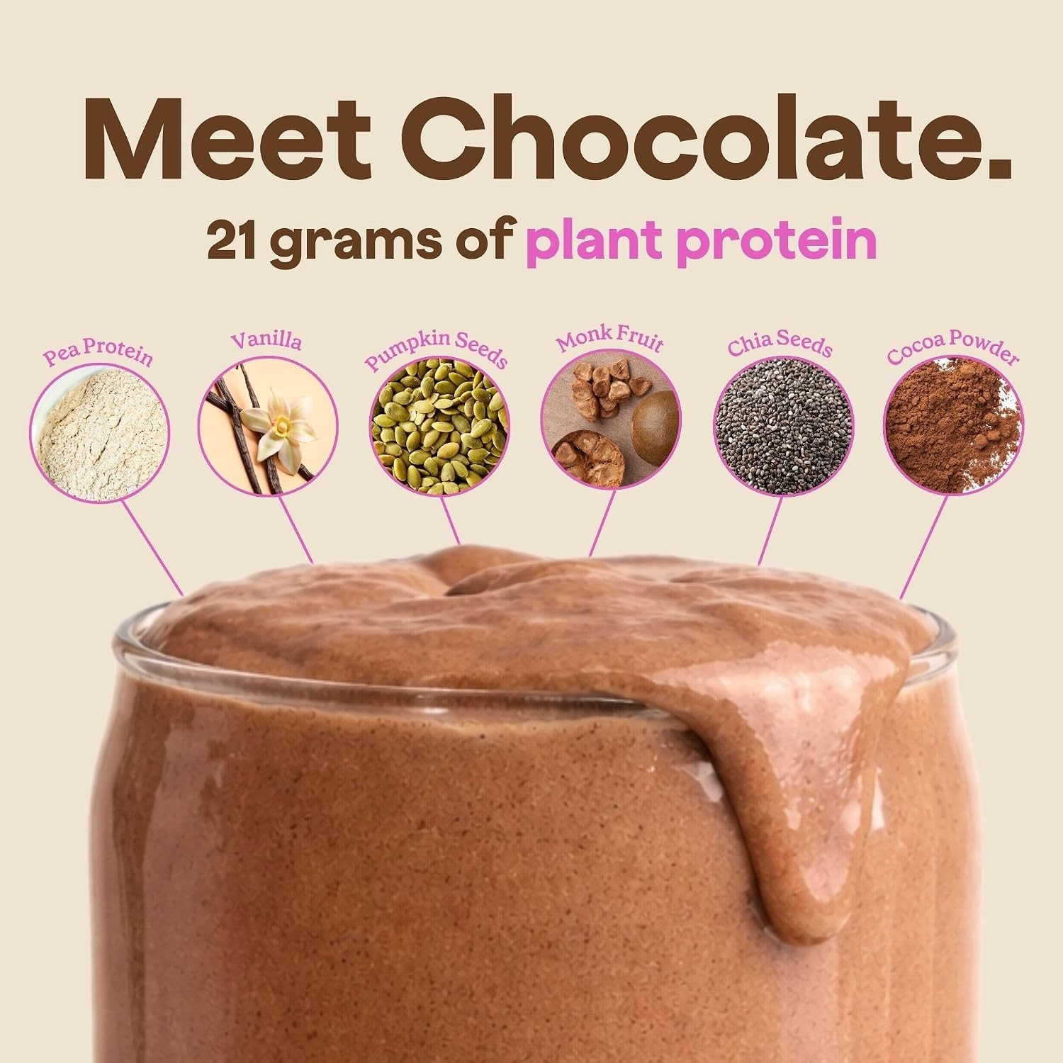 The Bomb Co. Bomb Plant, Protein Powder with 21g Protein Zero Sugar Chocolate..