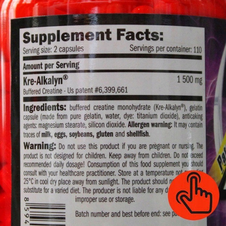 Amix Creatine KREA-ALKALYN 1500, 220 capsules 110 servings