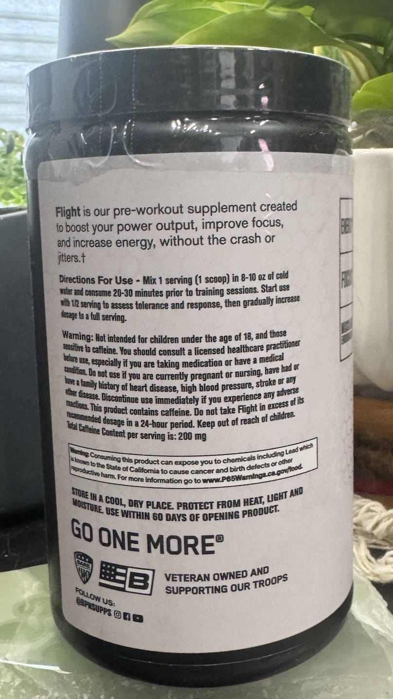 BPN Flight Pre Workout, Supports Energy and Mental Focus, Improved Endurance