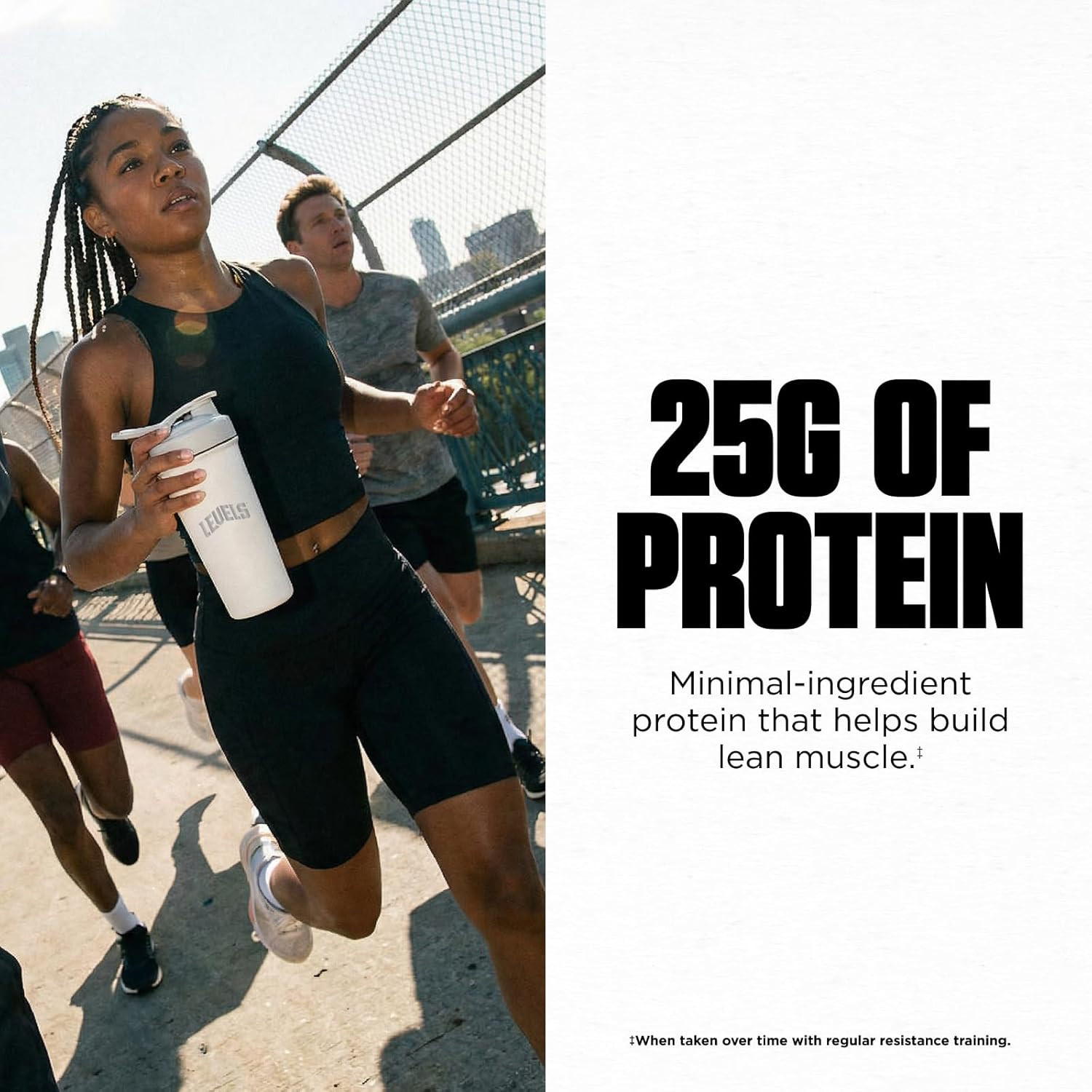 Levels Grass Fed Whey Protein Powder, No Artificials, 25G of Protein, Unflavored