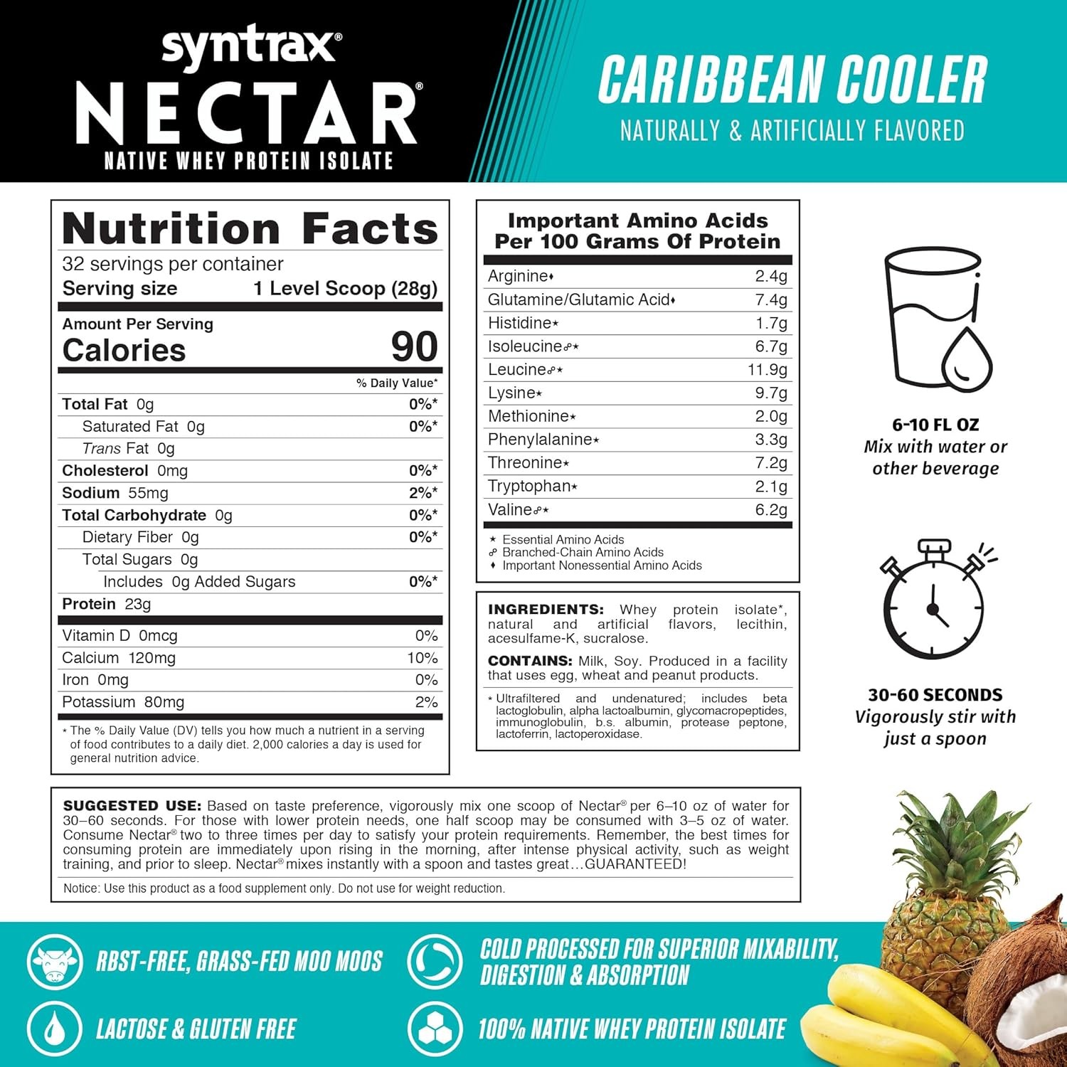 Syntrax Nectar 2lb Protein Powder – Caribbean Cooler