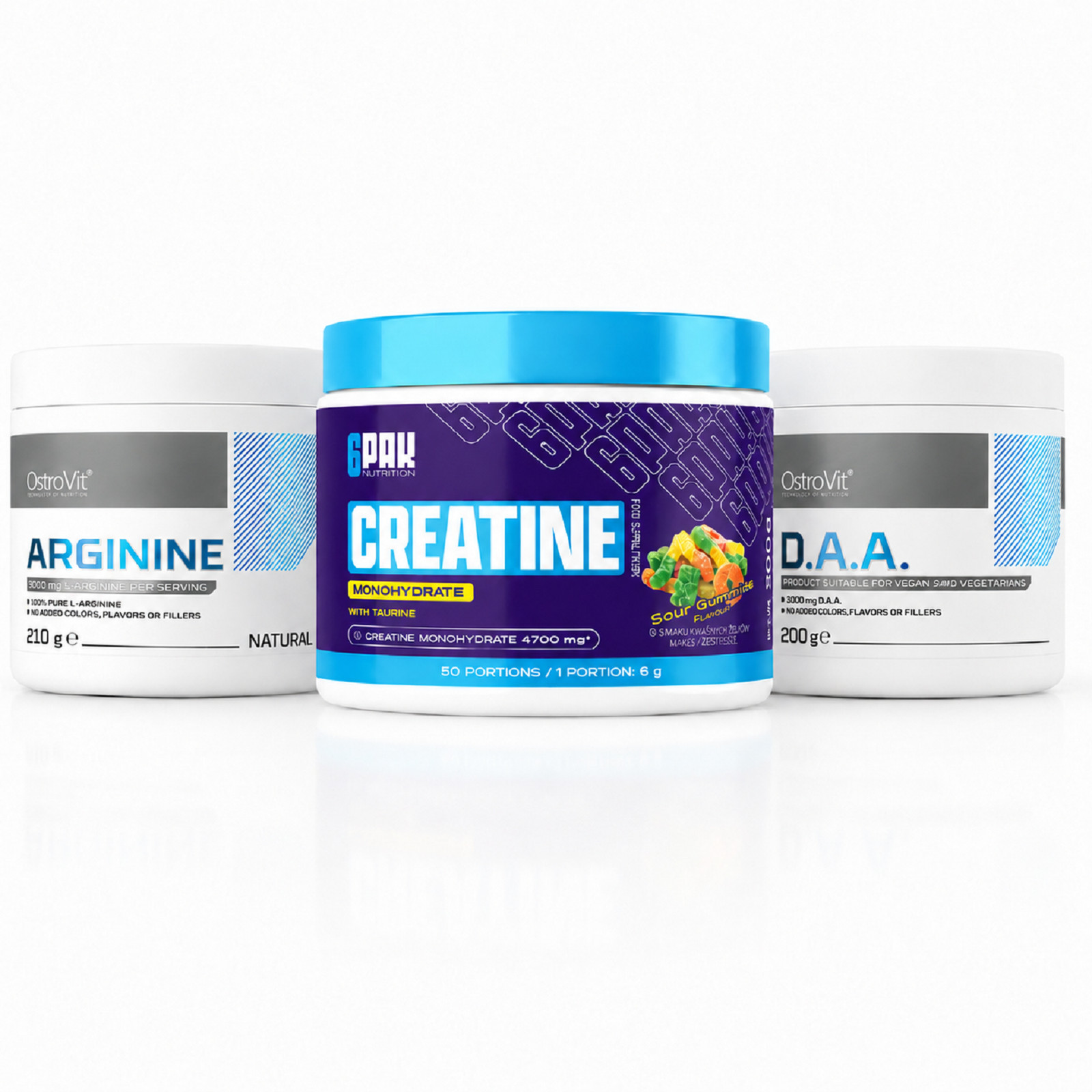 ARGININE + CREATINE MONOHYDRATE + DAA – Performance Recovery Endurance Strenght