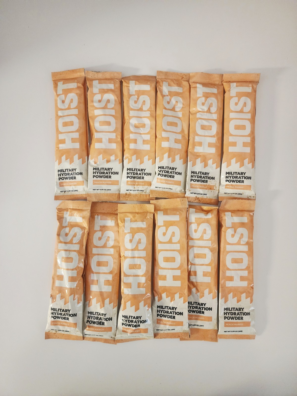 Hoist Military Hydration Electrolyte Powder Peach Mango 12, 24, 36 or 100 packs