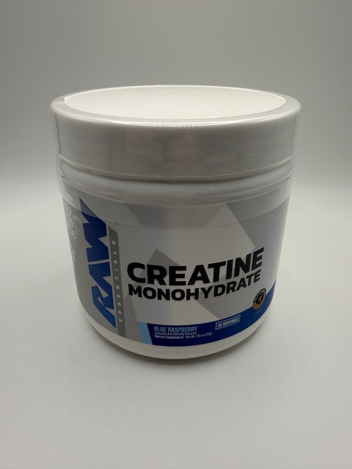 Raw Essentials CREATINE MONOHYDRATE Micronized Blue Raspberry 30 Servings – New
