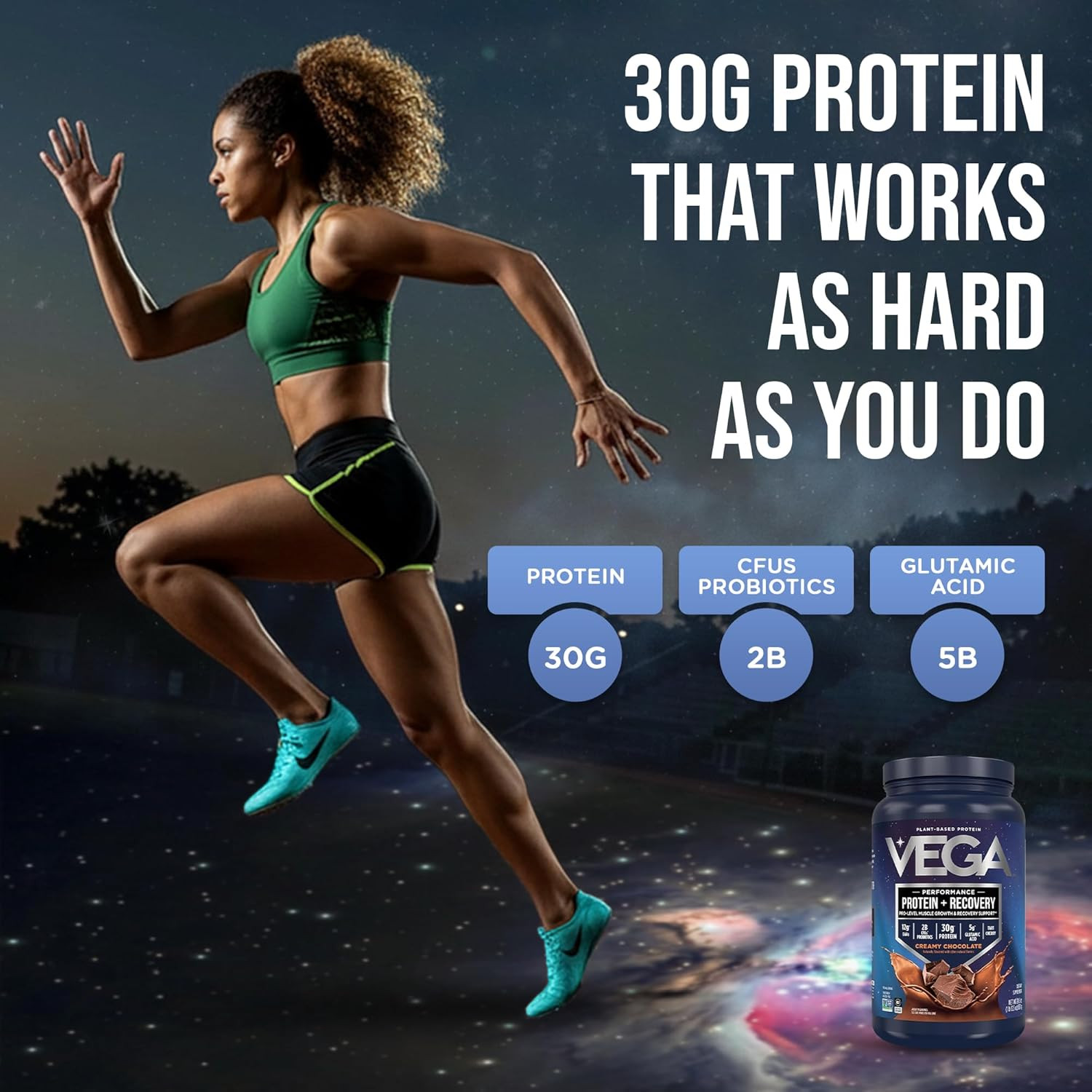 Protein + Recovery, Chocolate – 30G n Protein, Dairy & Gluten Free, Probiotics,