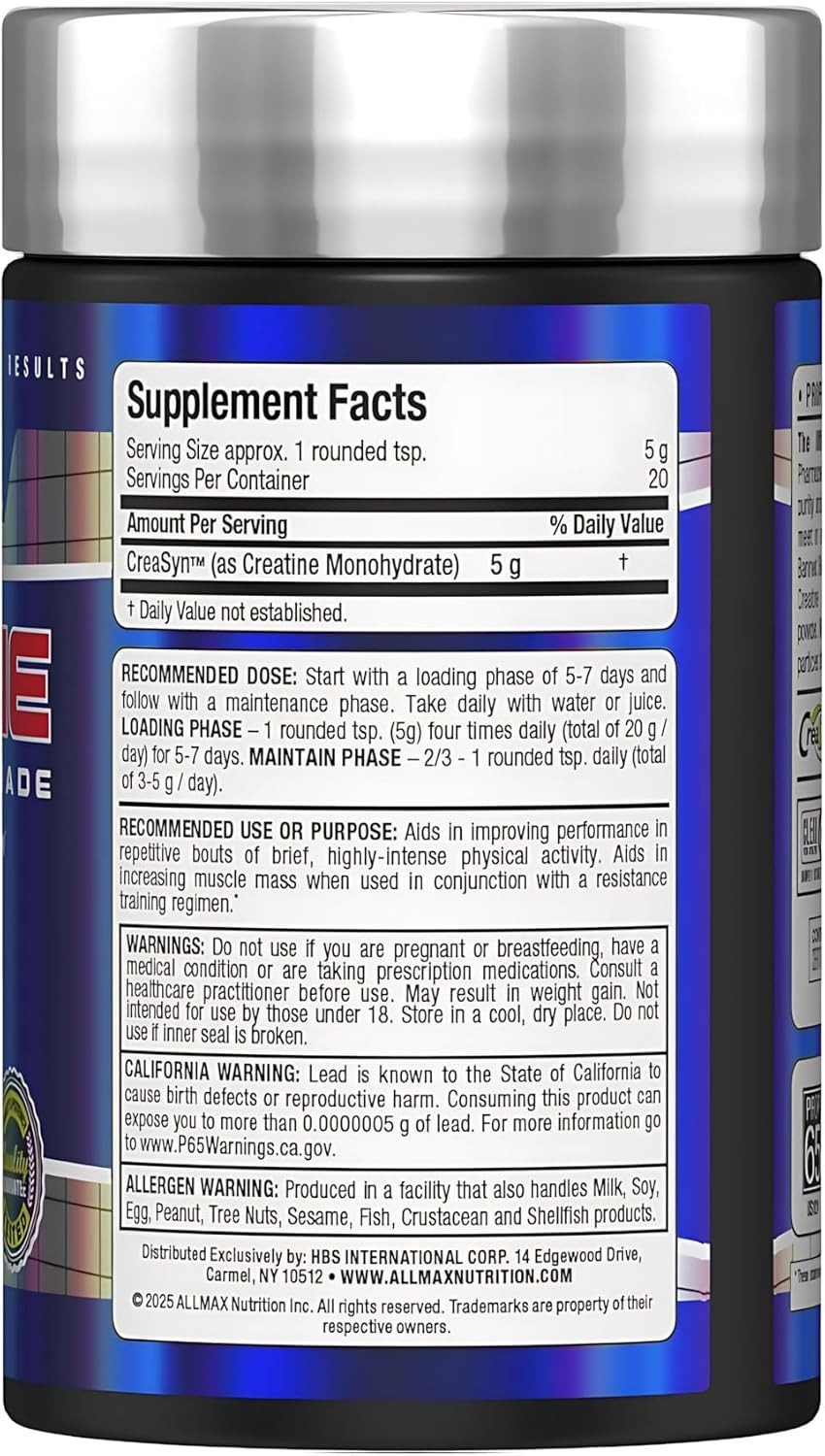 Micronized Creatine Monohydrate 3.53 Oz – Fast Absorption & Easy Mixing Formula