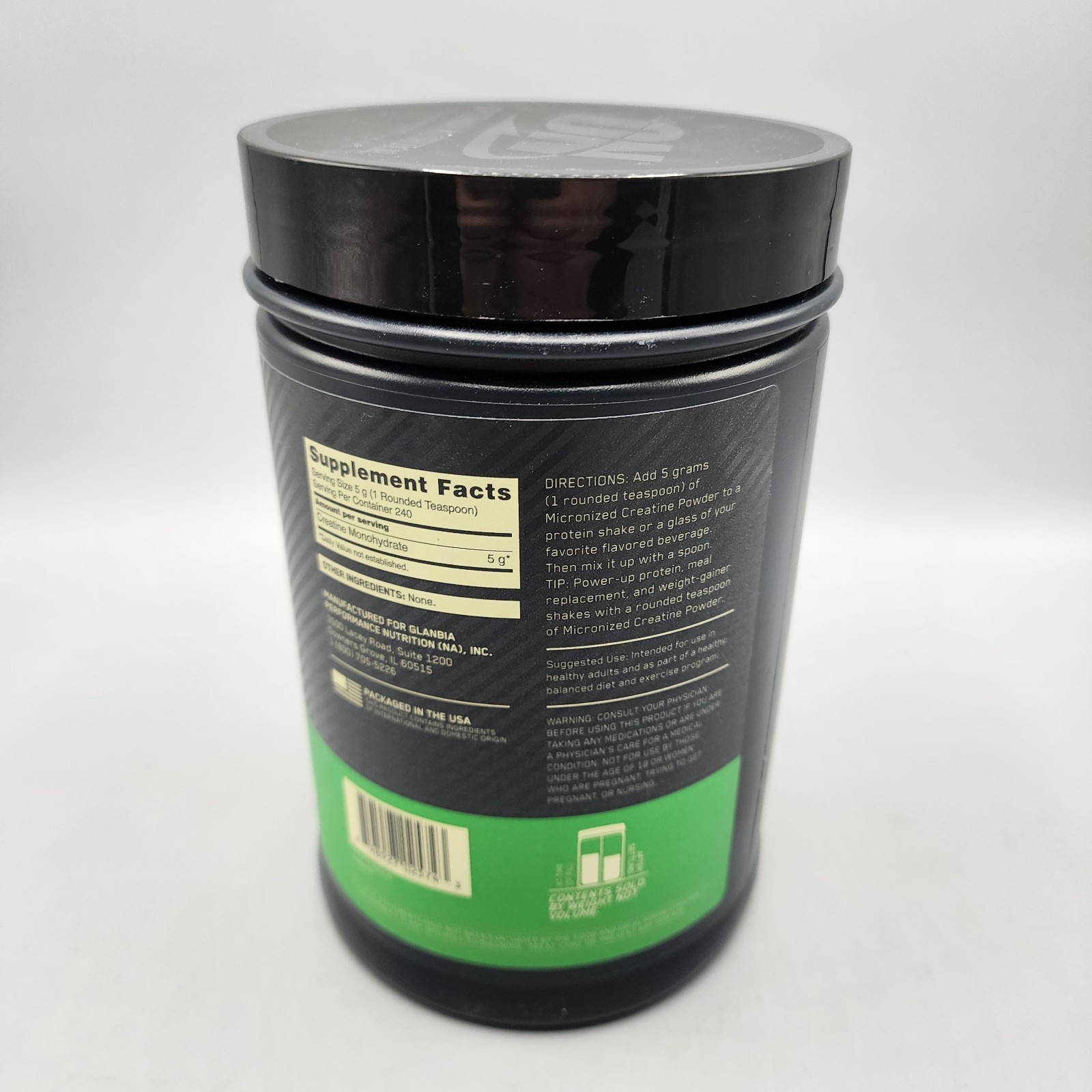 Optimum Nutrition Micronized Creatine Powder – Unflavored -240 Servings – 2.64lb
