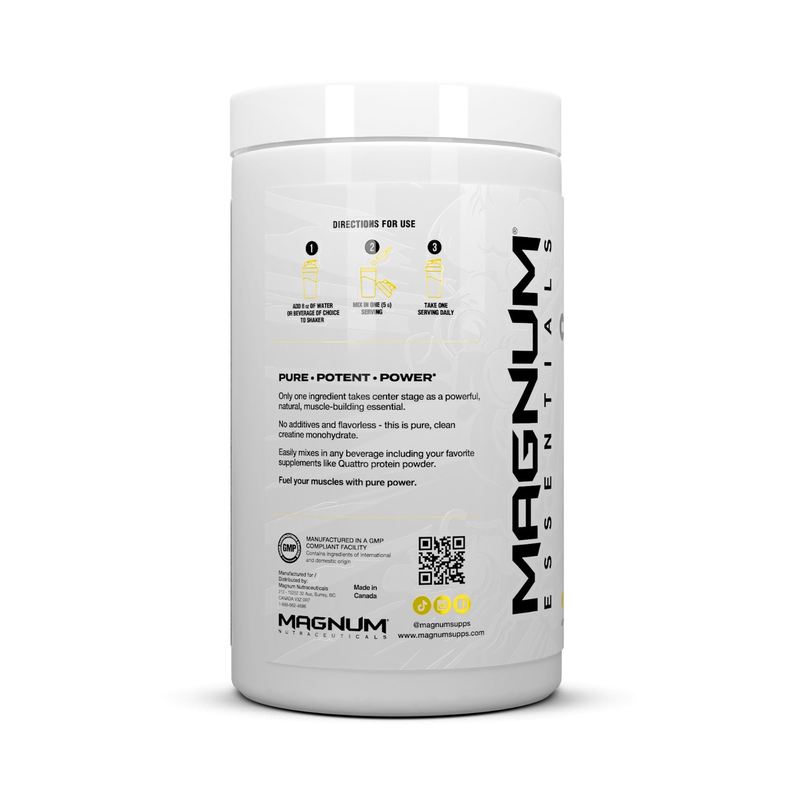 Magnum Nutraceuticals Creatine Powder 100 80 Serving Monohydrate Fresh 4/27EXP
