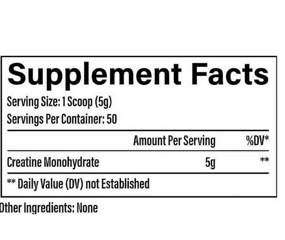 RAW Nutrition 100% Pure Creatine Monohydrate Powder 8.81 oz New Sealed
