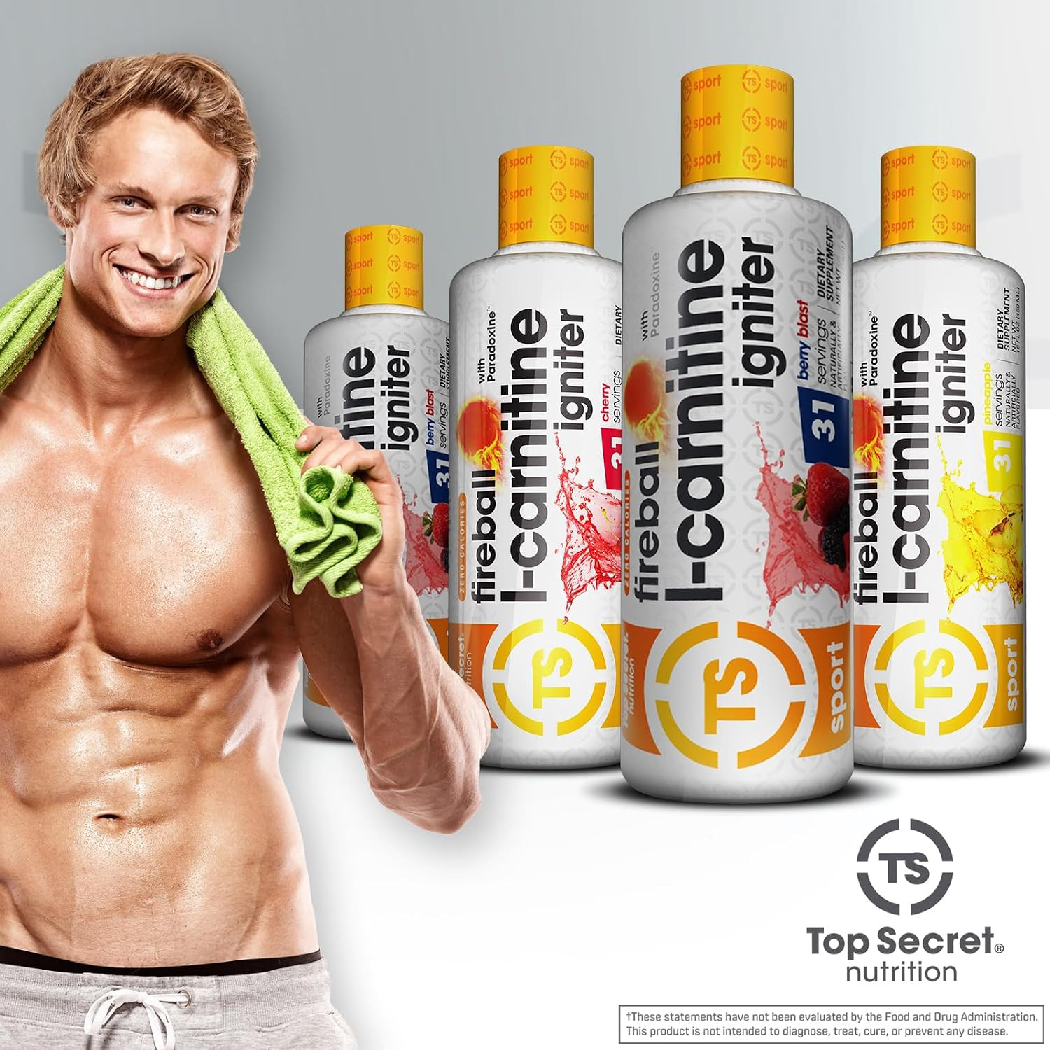 Fireball Liquid L-Carnitine with Paradoxine | Stim Free | Weight Management, Ene
