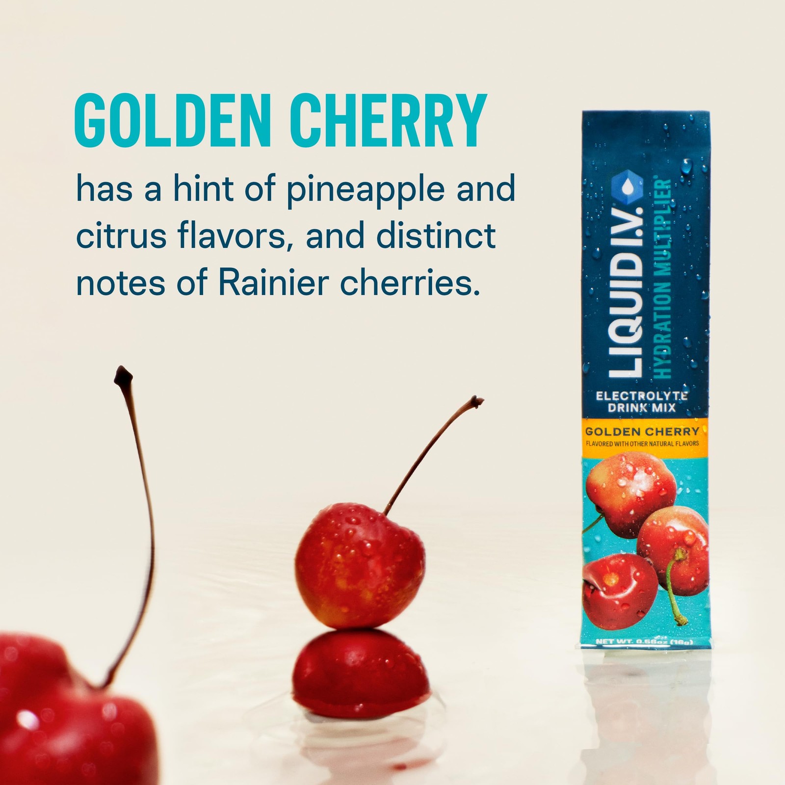Liquid I.V.® Hydration Multiplier – Golden Cherry | 9.03 Ounce (Pack of 1)