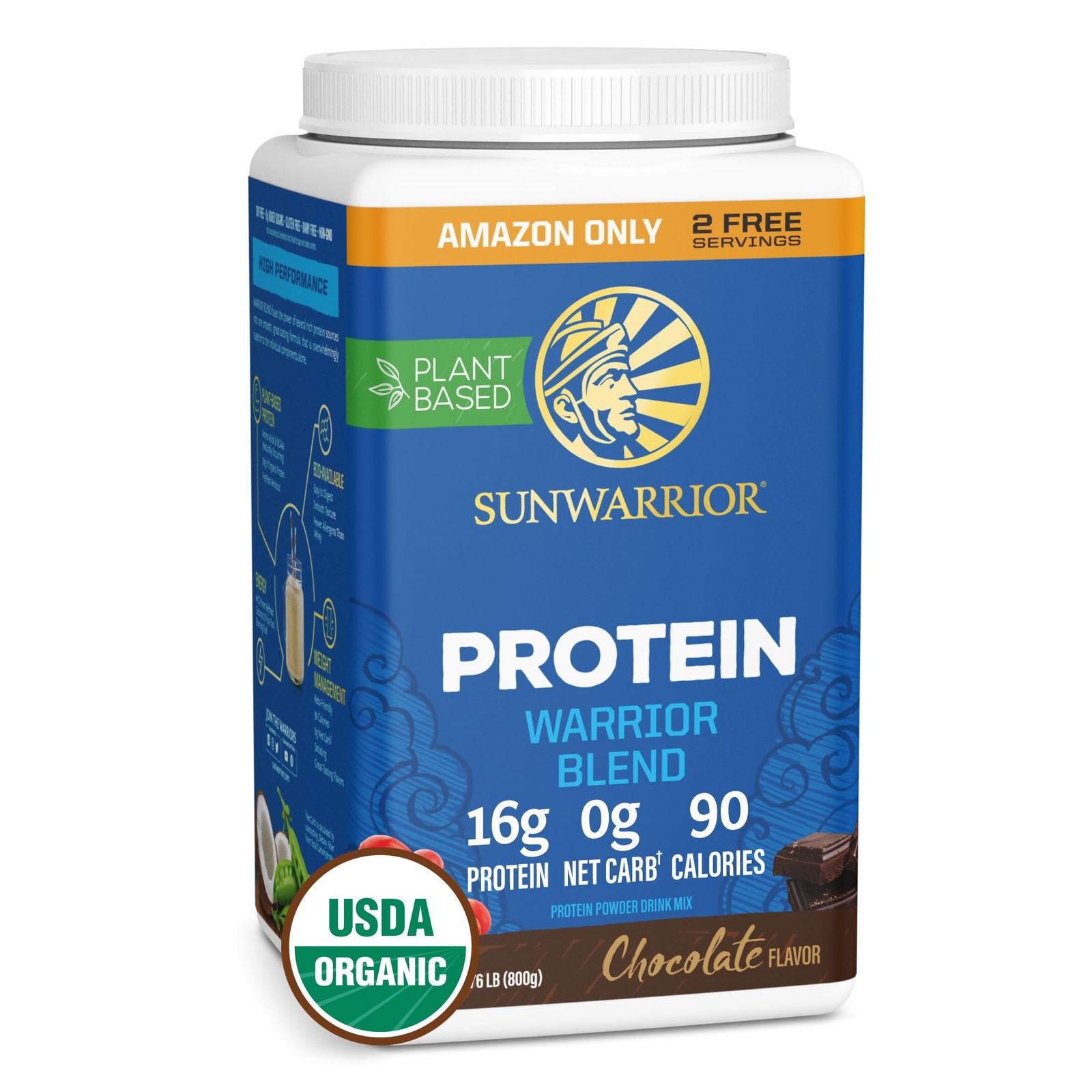 Organic Plant Based Protein Powder | Vegan 32 Servings (Pack of 1)