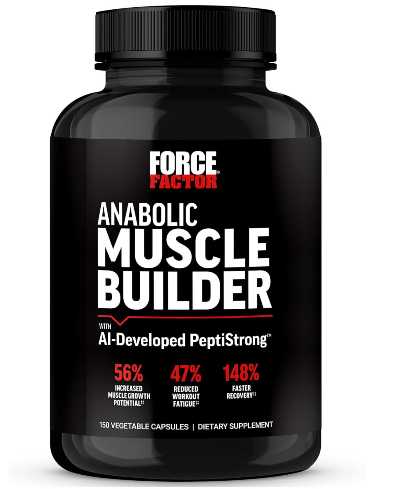 FORCE FACTOR Anabolic Muscle Builder, Muscle Building Supplement, 150 Capsules