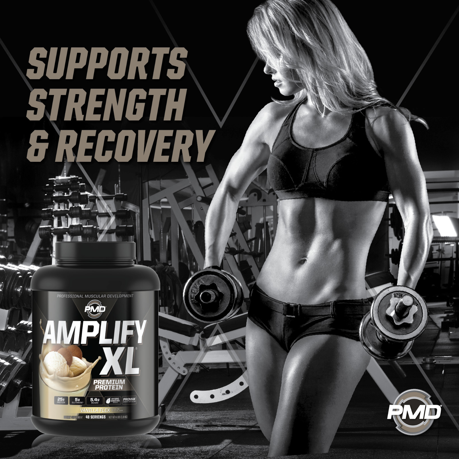 AMPLIFY XL – Protein Matrix – Strength & Recovery – Vanilla Flex (48 Servings)