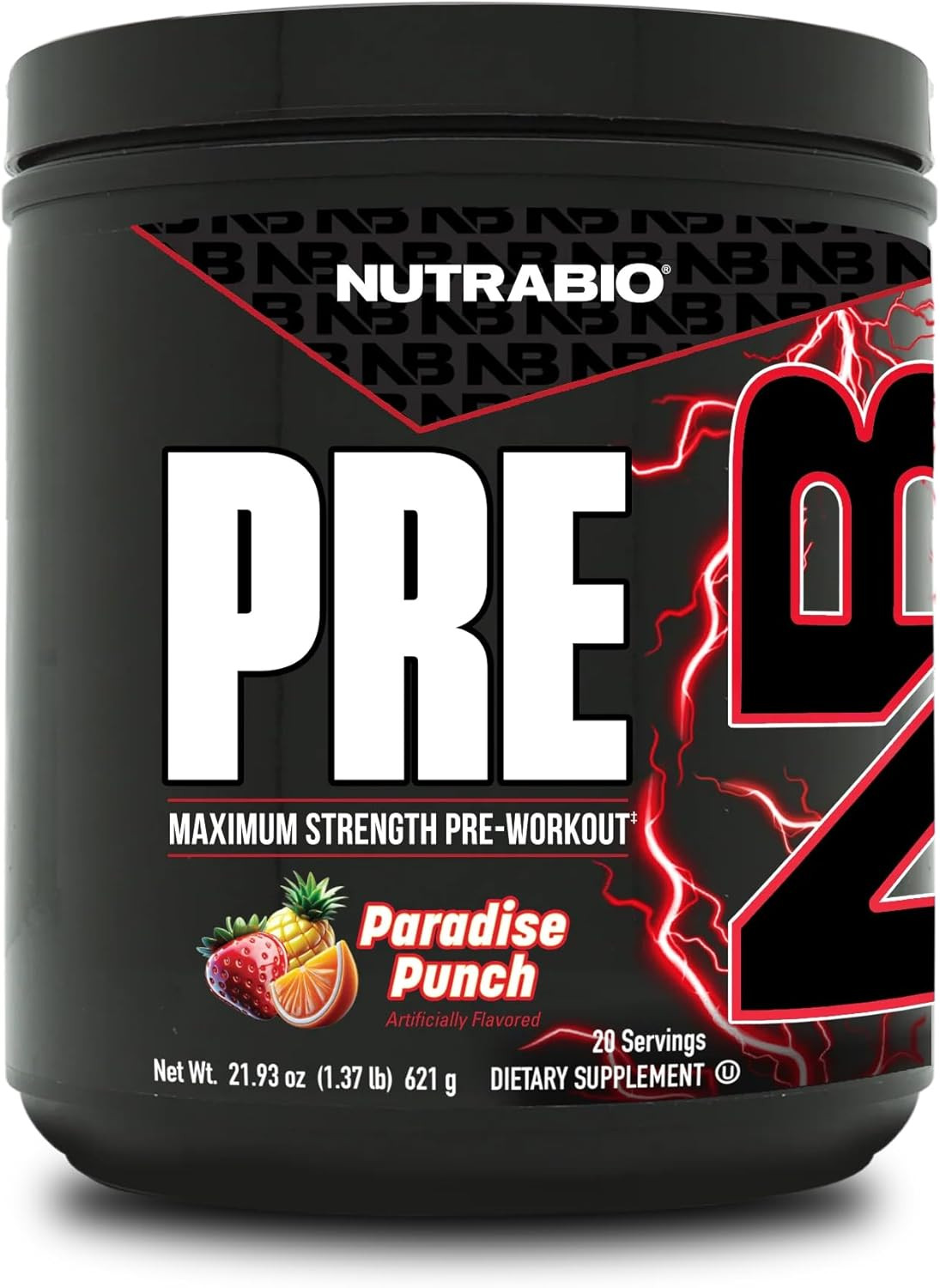 Preworkout Powder, Paradise Punch| Explosive Energy, Laser Focus, Extreme Pumps|